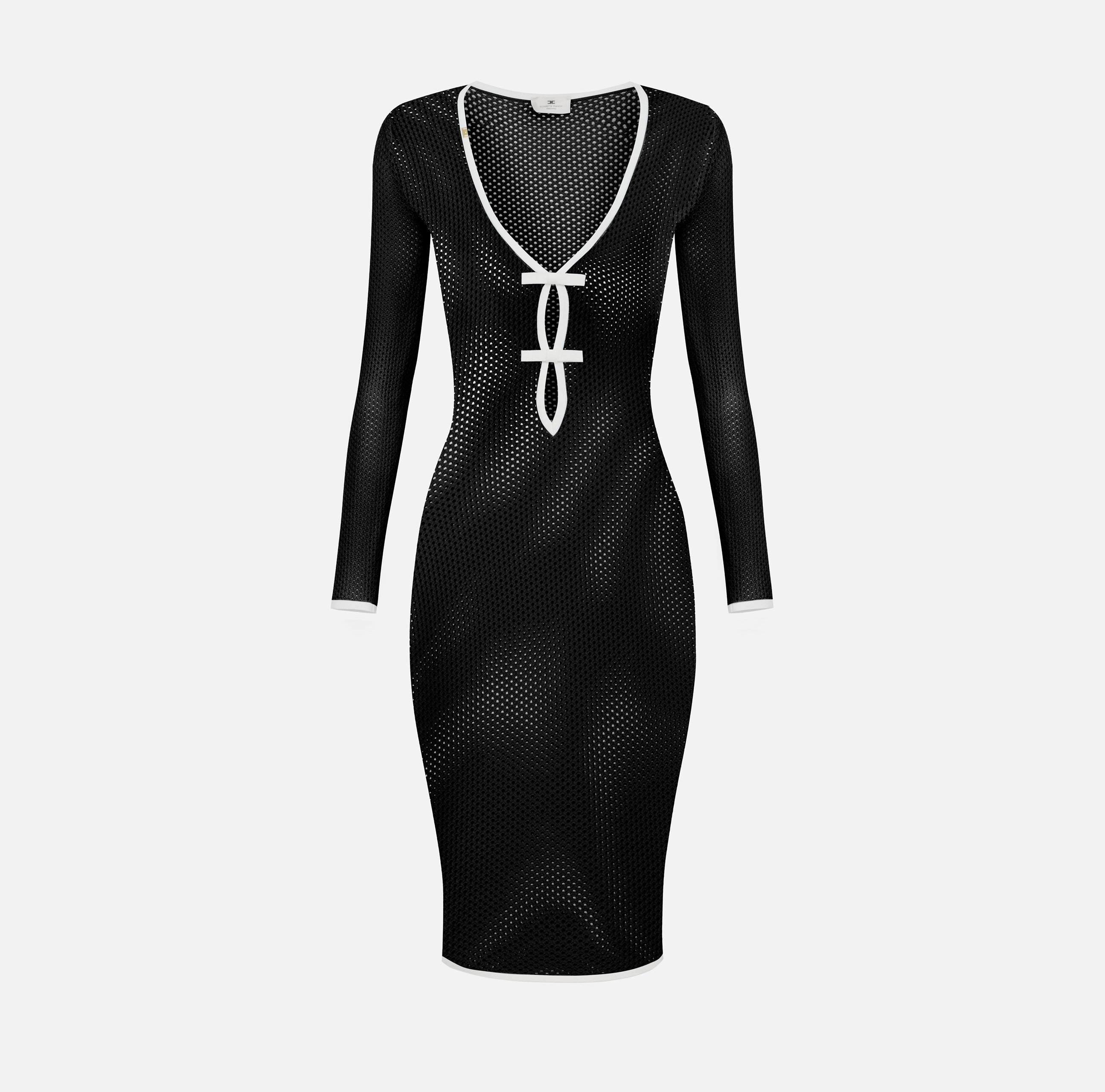 elisabetta franchi Robe en point filet avec nœuds