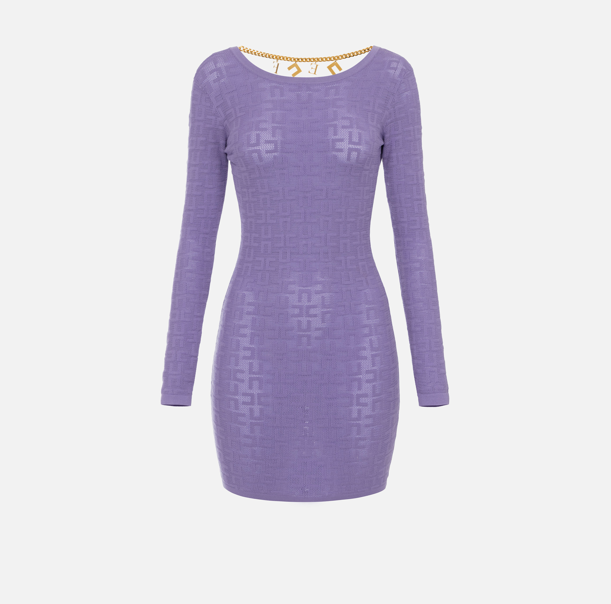 Openwork knit viscose minidress Elisabetta Franchi