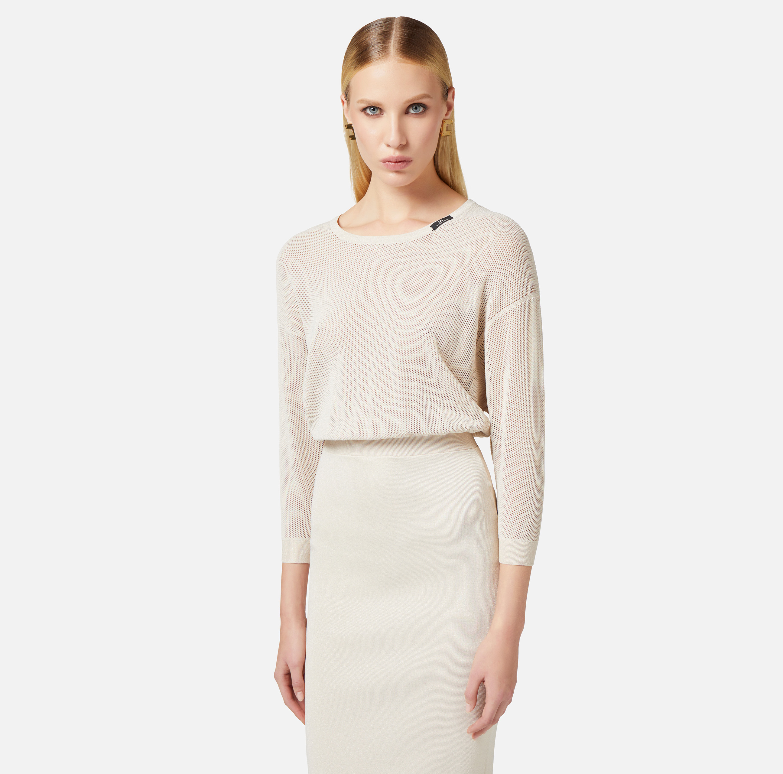 Elisabetta Franchi AM77B52E2110 関税送料込 Dress in lurex viscose fabric | Elisabetta Franchi