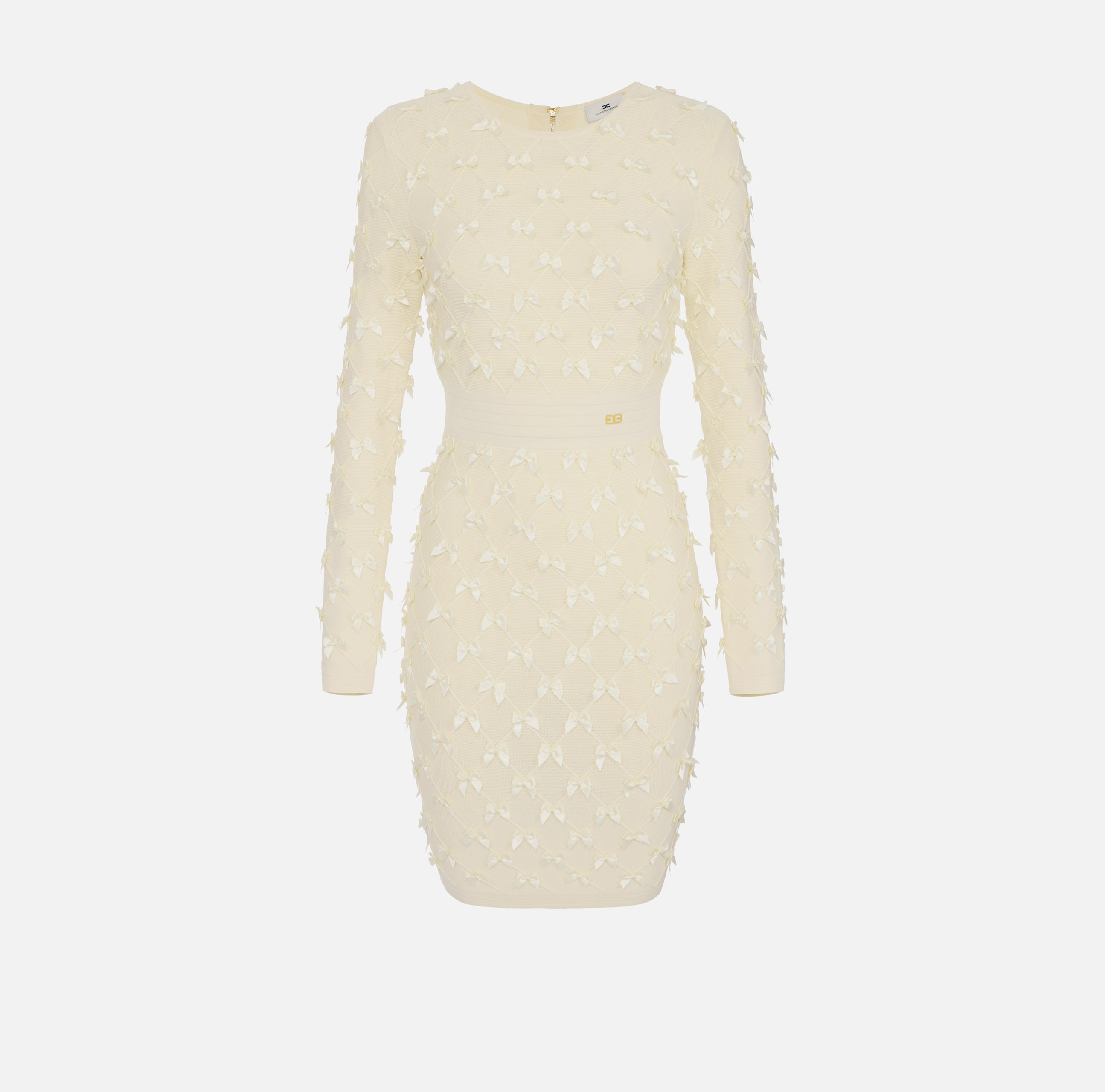 Dress in stretch viscose with bows | Elisabetta Franchi