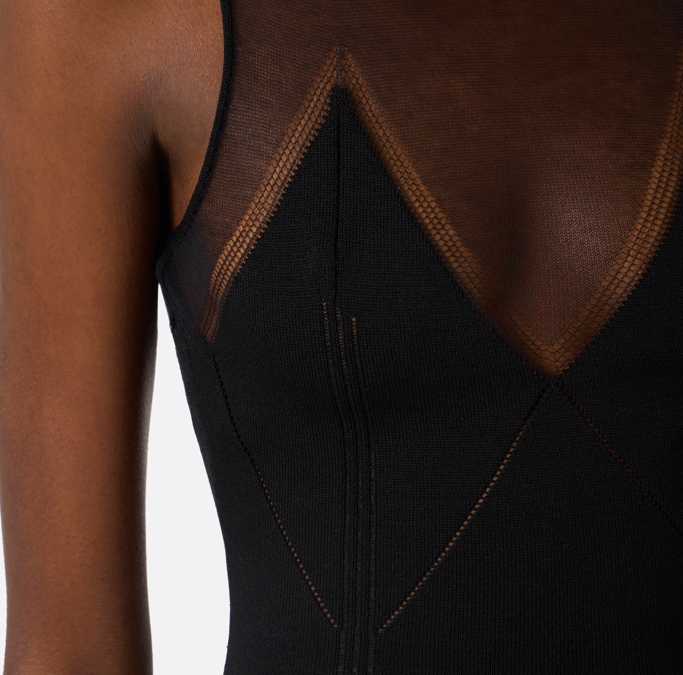 Knit dress with transparency details | Elisabetta Franchi