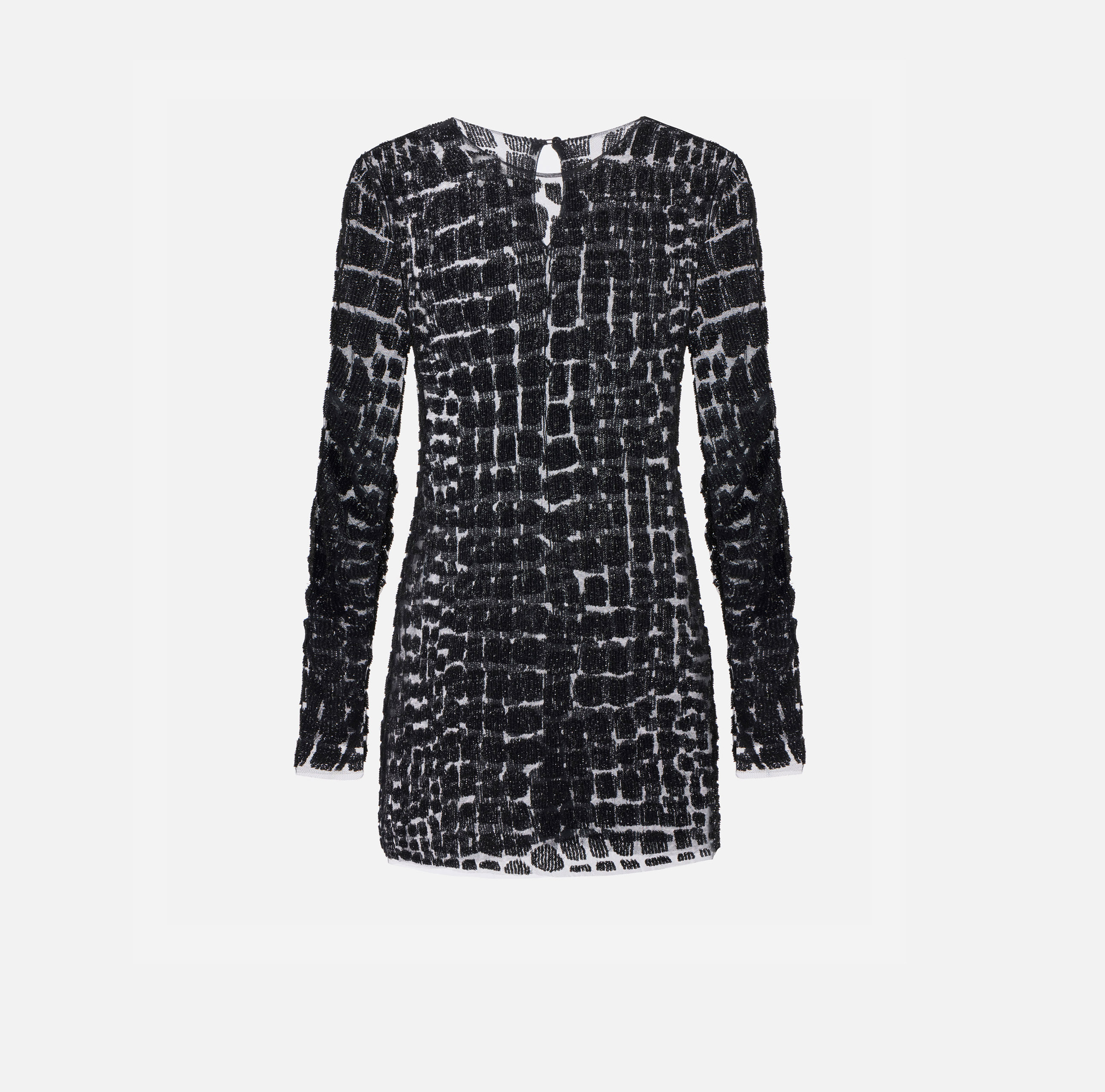 Mini tulle dress with crocodile embroidery | Elisabetta Franchi