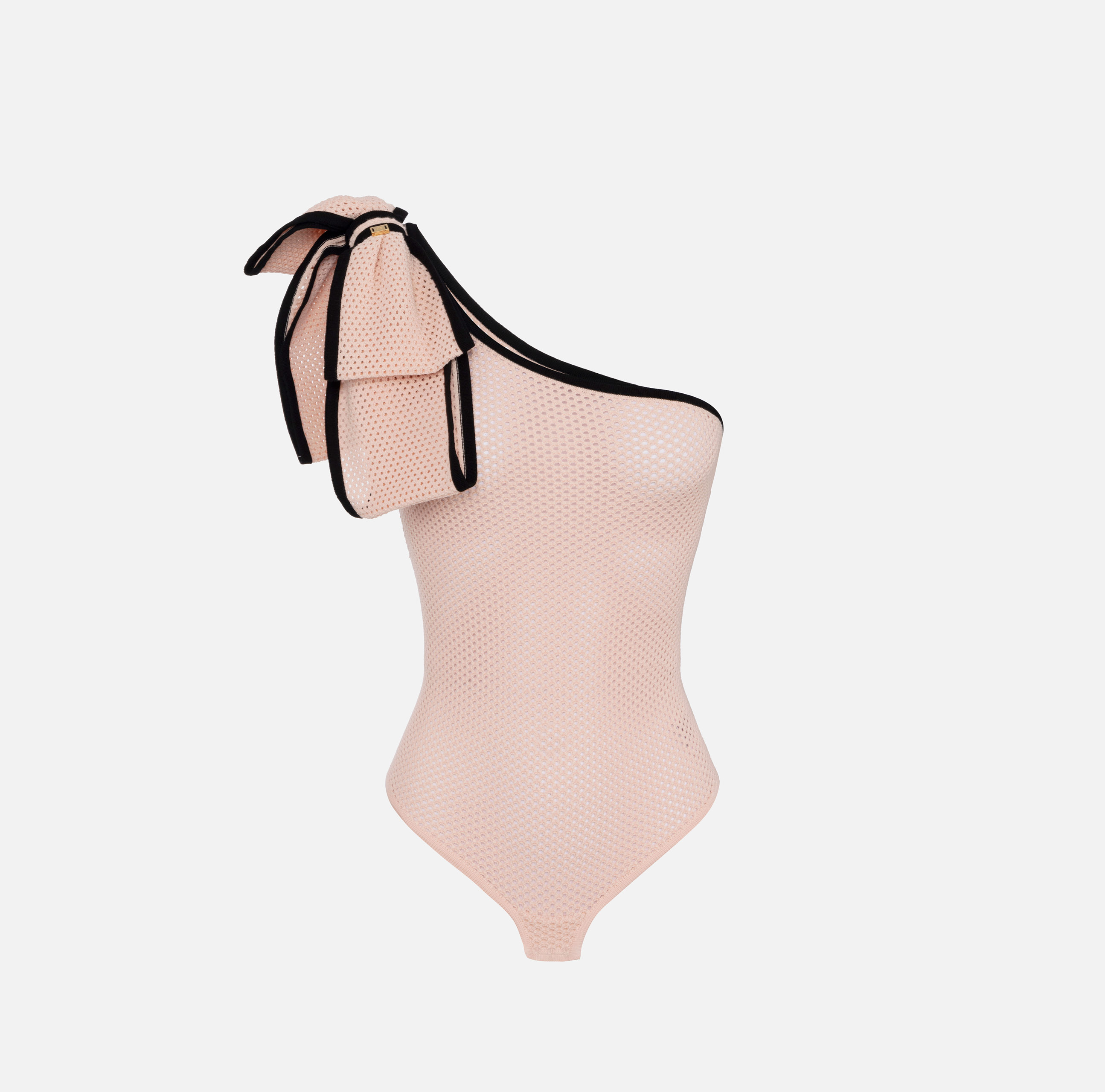 One-shoulder bodysuit in mesh stitch | Elisabetta Franchi