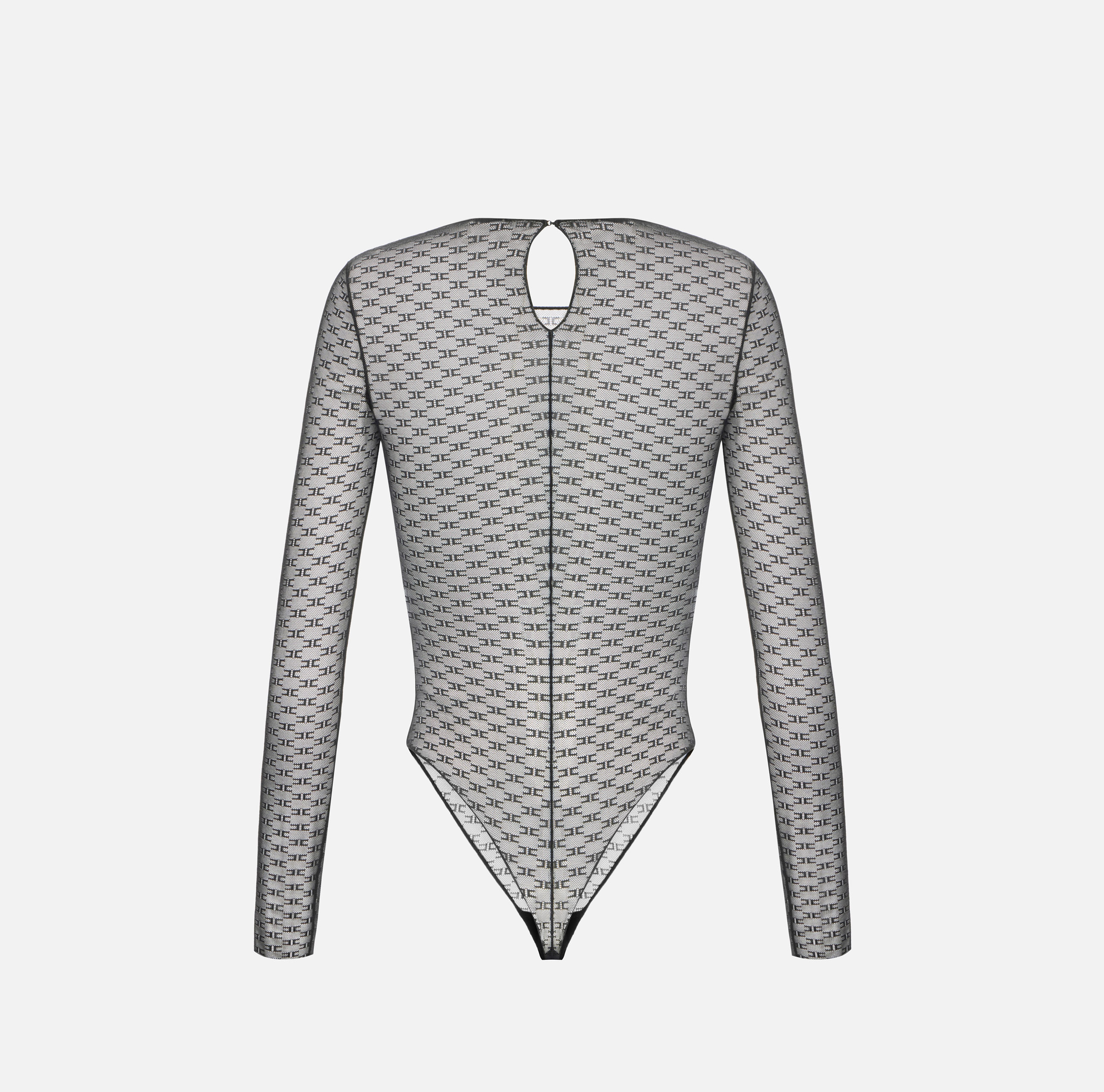 Monogram tulle bodysuit | Elisabetta Franchi