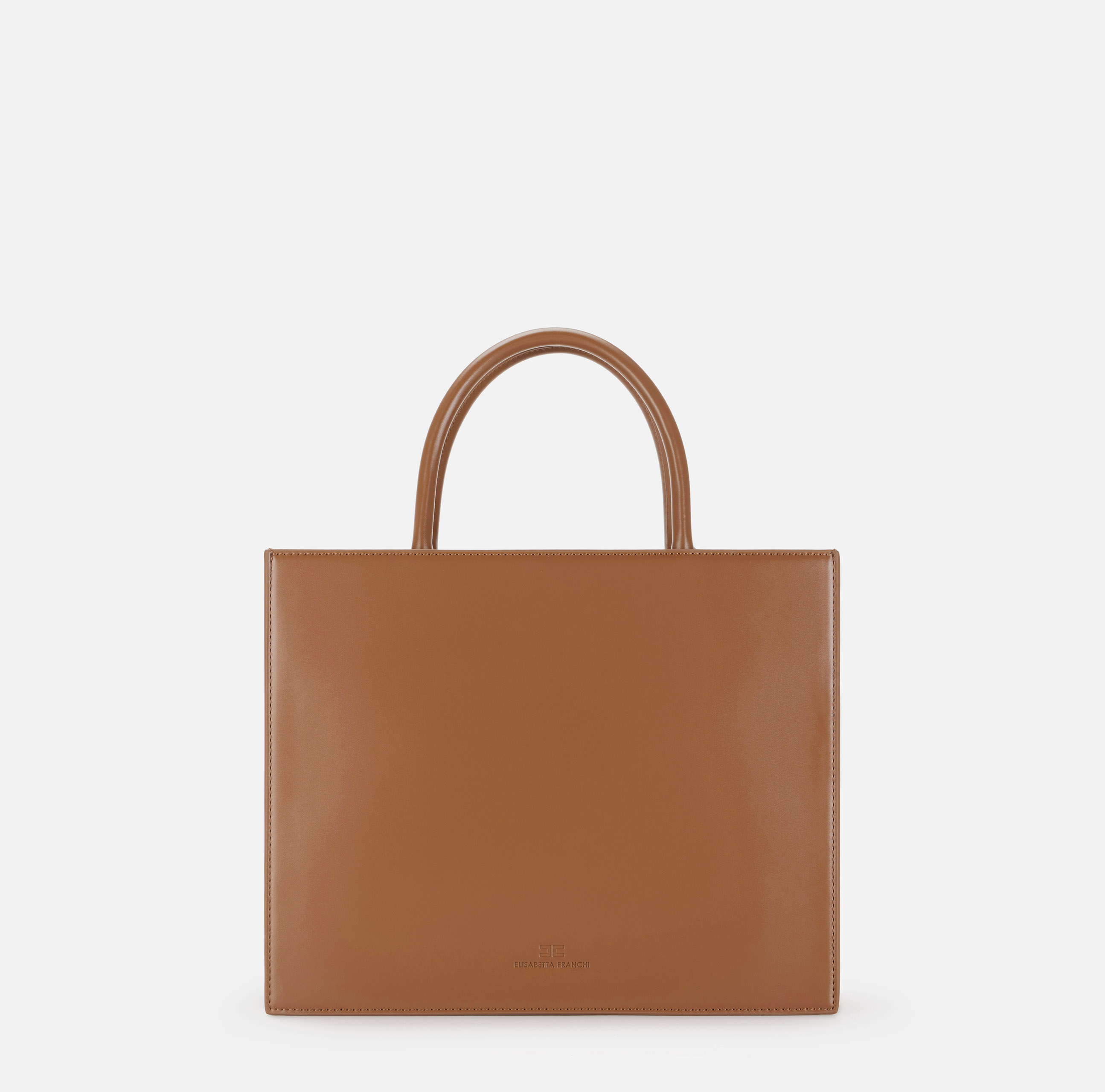 トートバッグ ELISABETTA FRANCHI MEDIUM LOGO TOTE BAG Elisabetta Franchi Logo Medium Handbag | Blue | FARFETCH JO