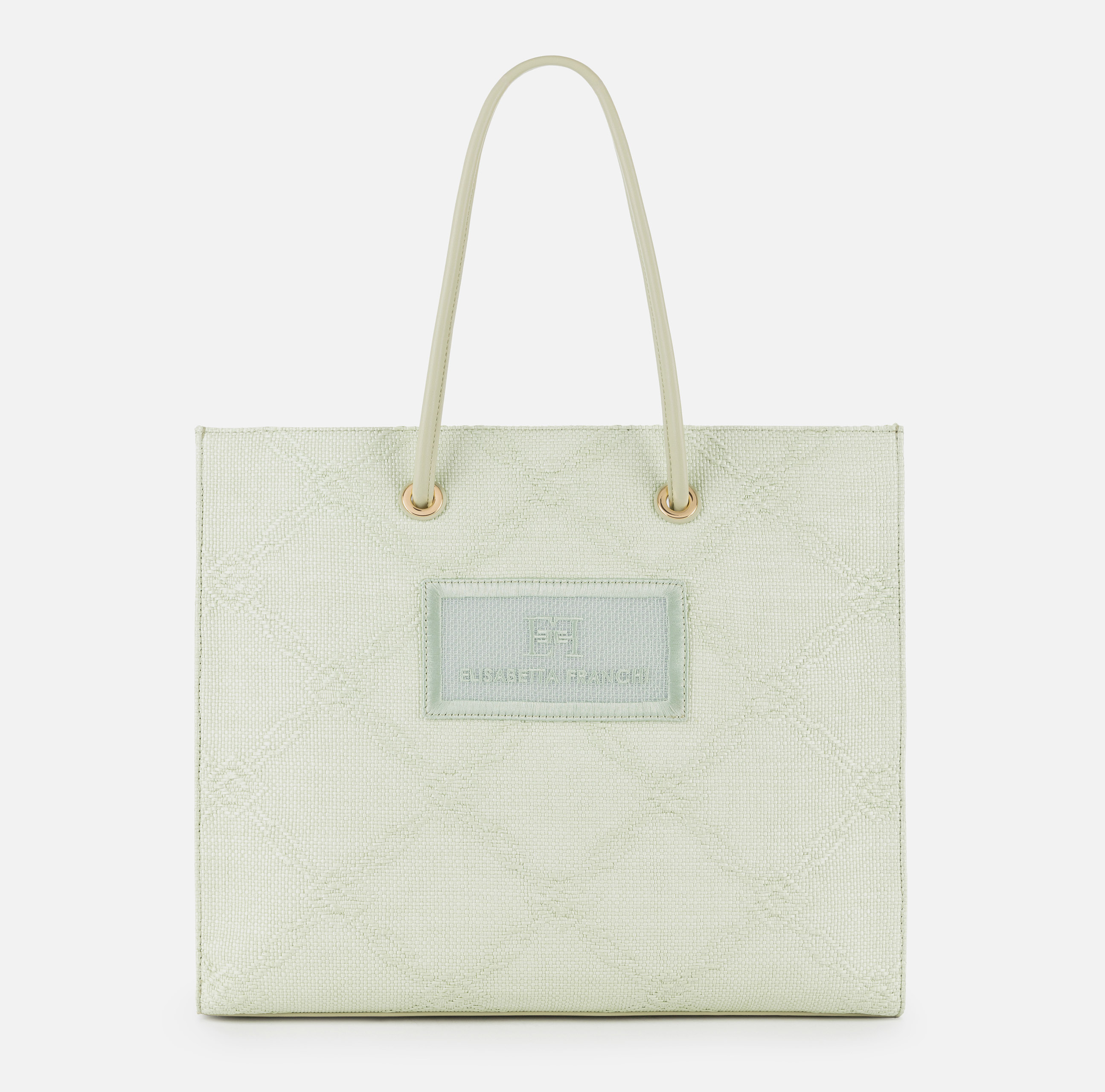 Tote grande in rafia jacquard | Elisabetta Franchi