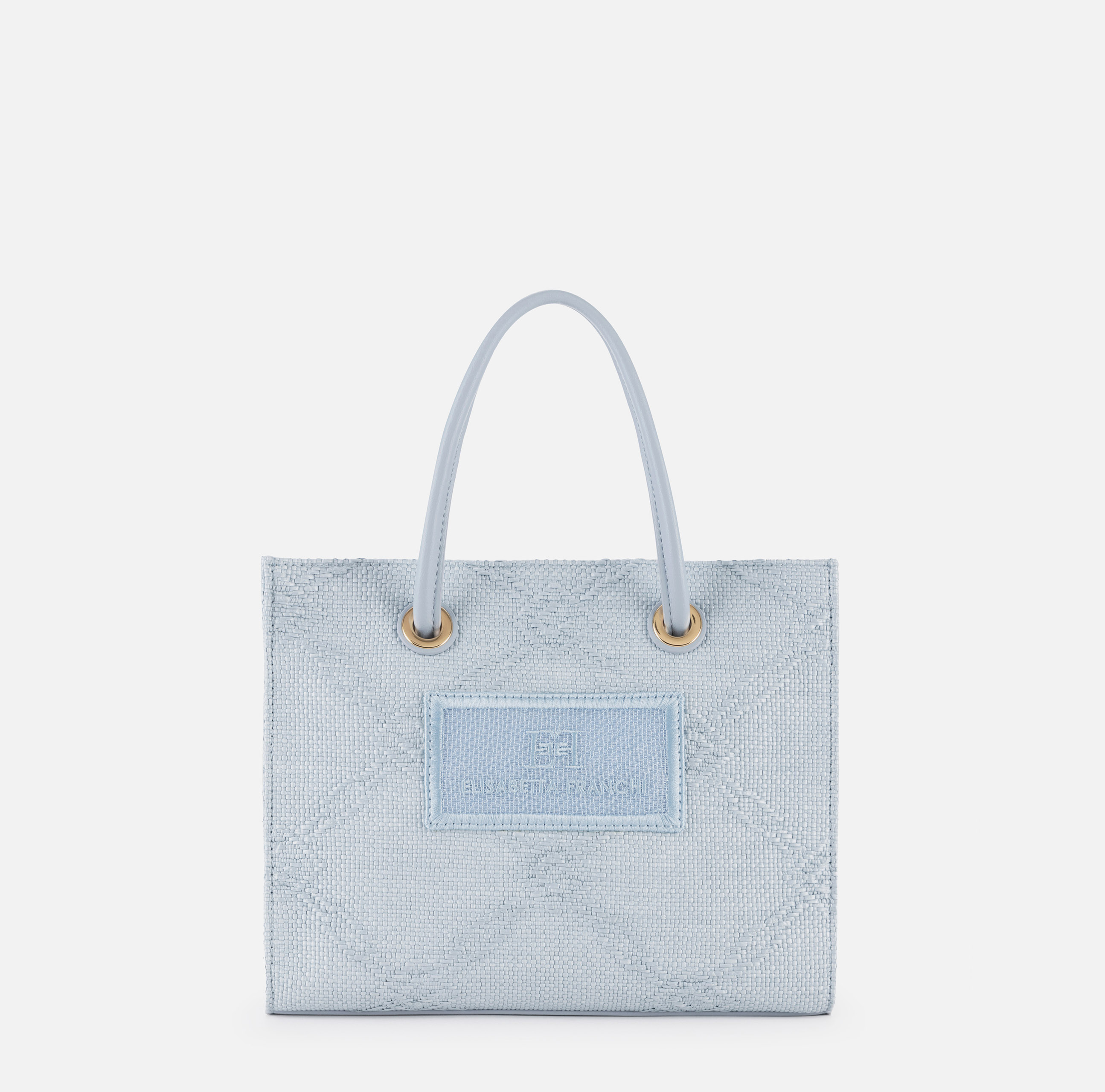 トートバッグ Elisabetta Franchi SMALL TOTE RAFIA JACQUARD Small tote bag in jacquard raffia | Elisabetta Franchi