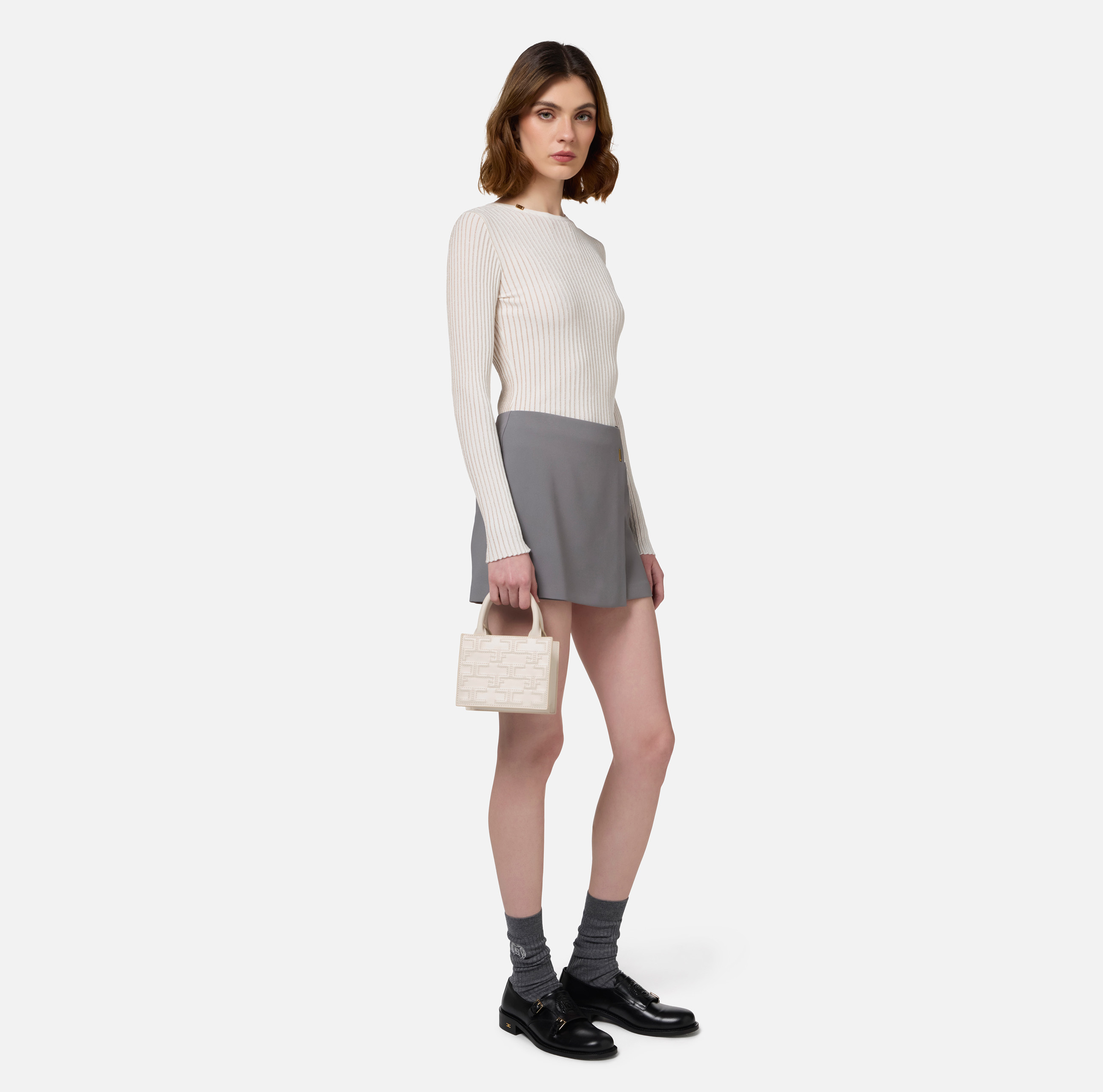 Bold Monogram Mini Shopper | Elisabetta Franchi