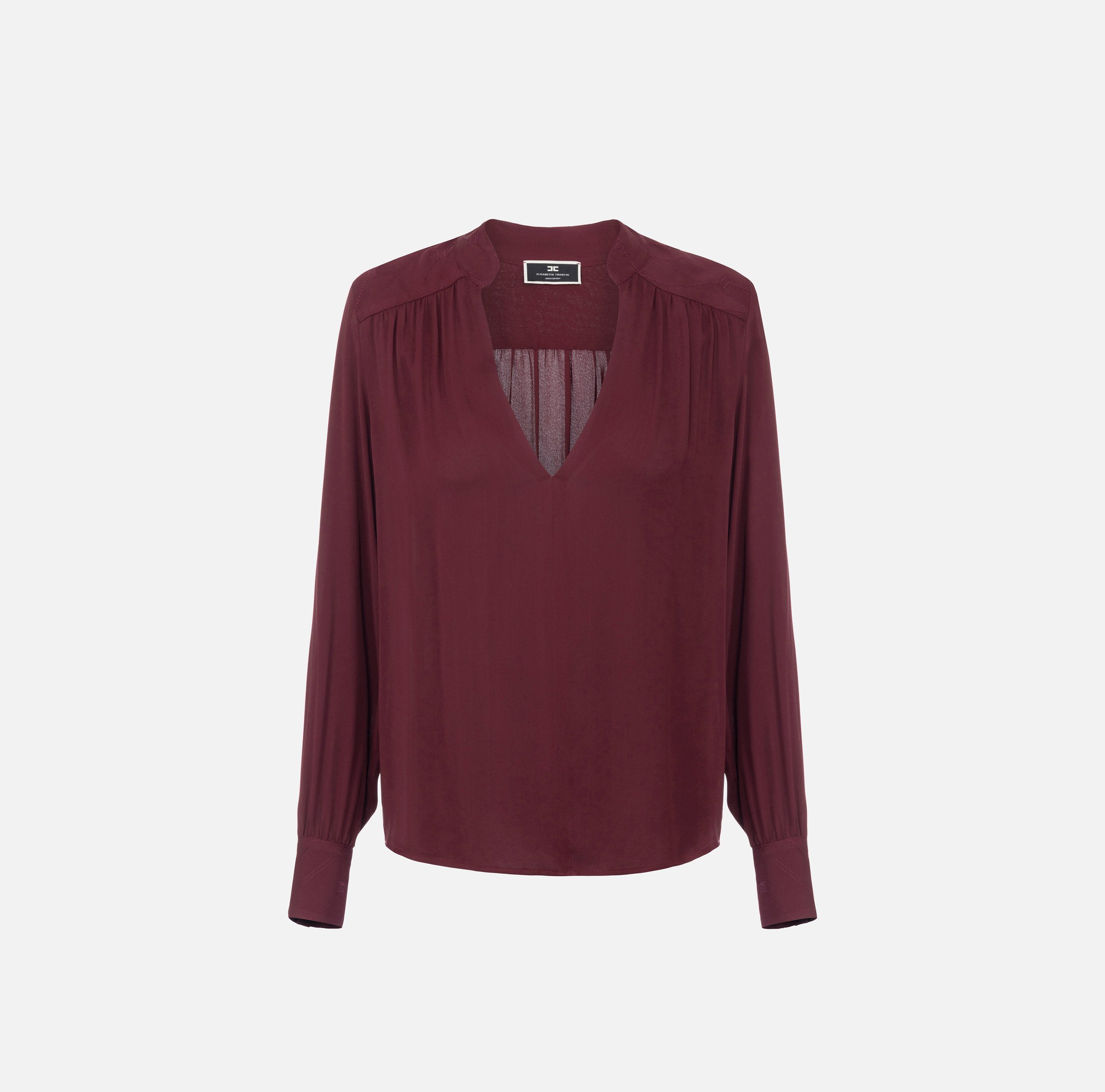 Blouse in georgette fabric with striped pattern | Elisabetta