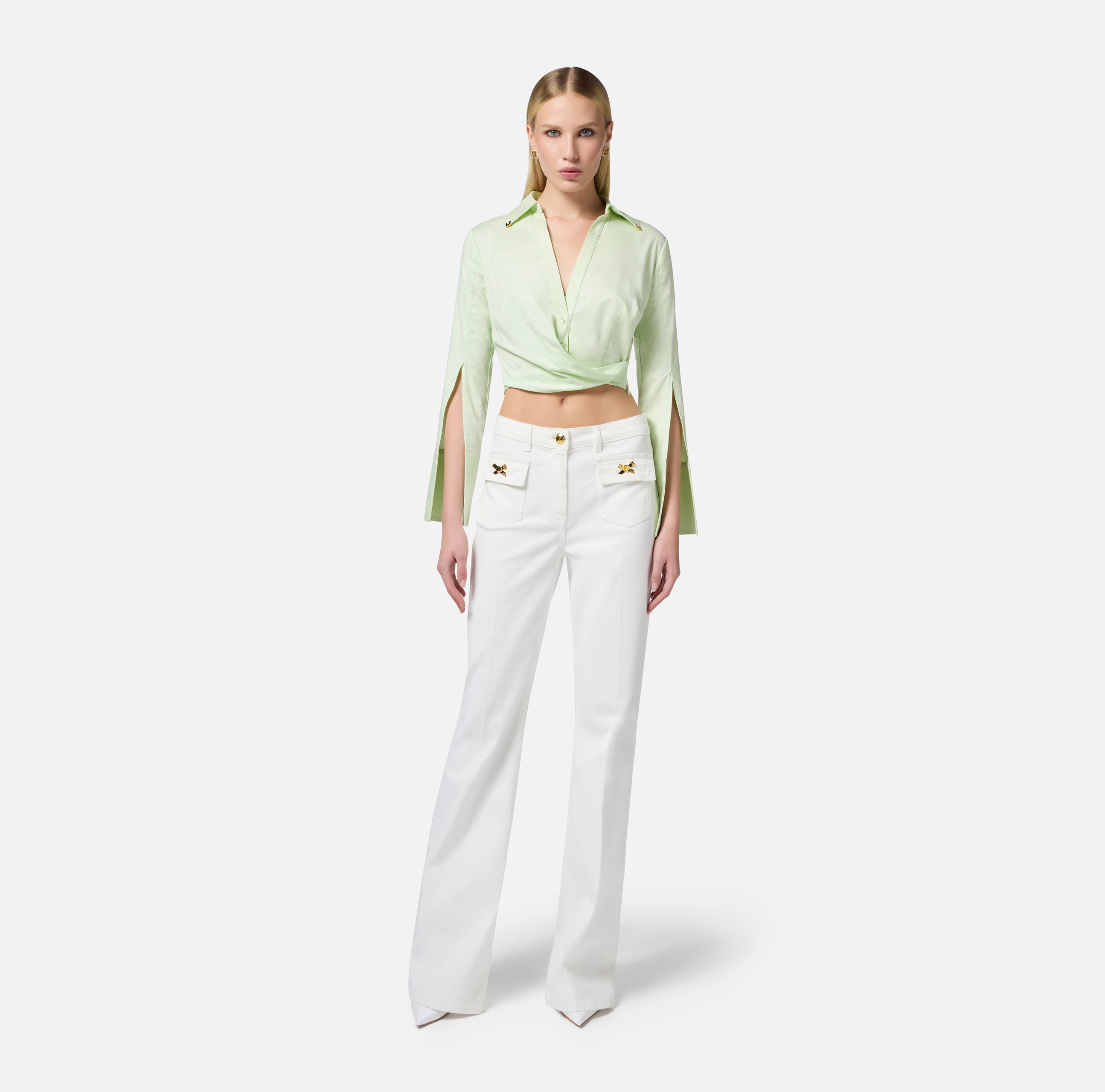 khadi and co vence frill blouse ホワイト BUNON / Wide Sleeve Frill Blouse | Handcrafted Khadi