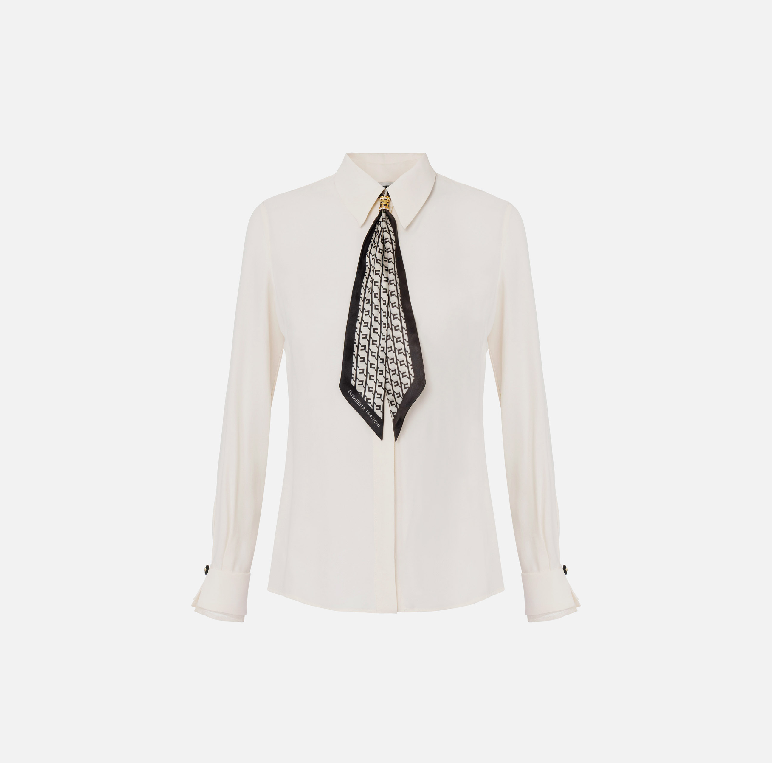 Camicia in georgette con foulard Elisabetta Franchi
