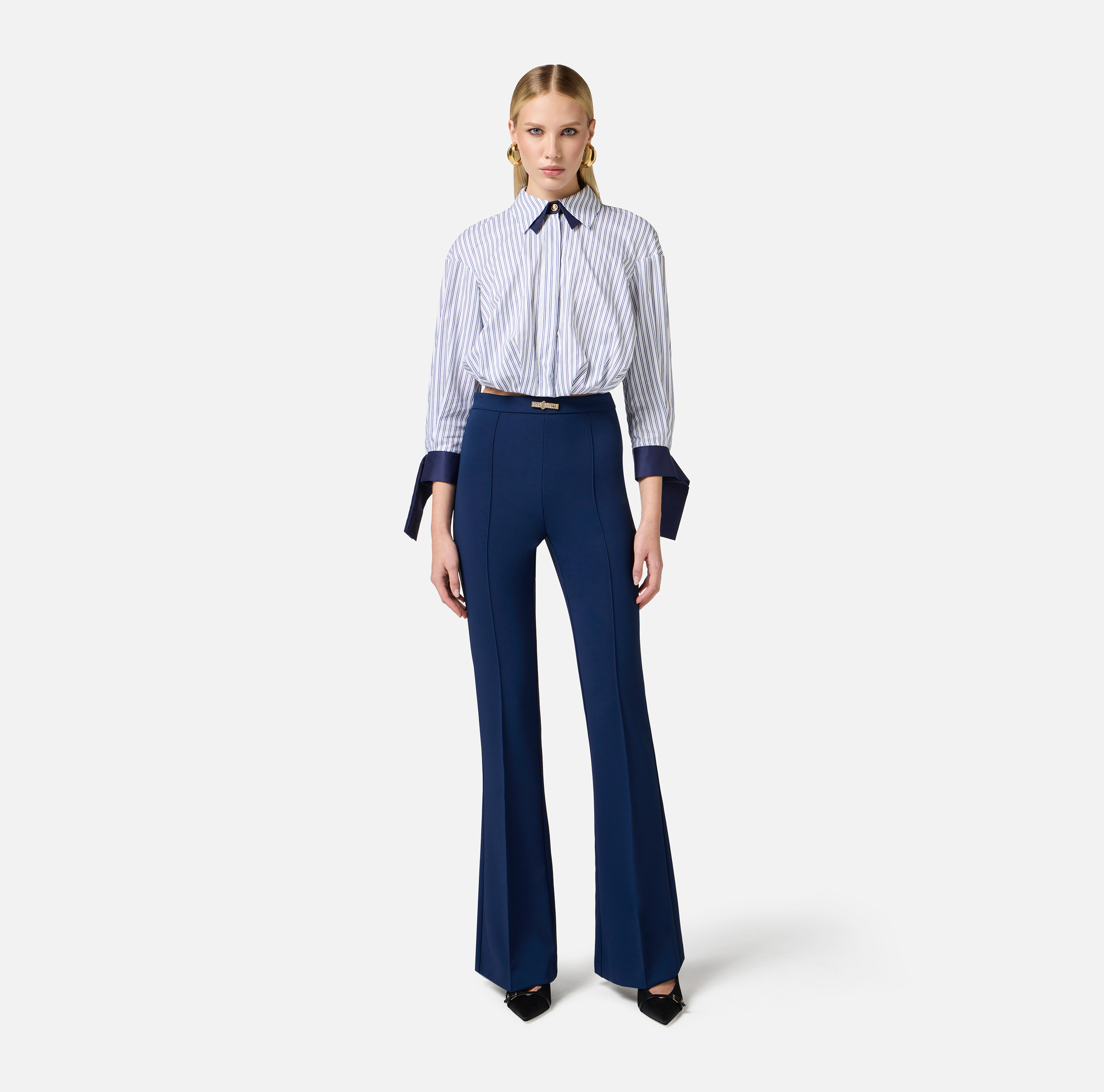 Tシャツ・カットソー ELISABETTA FRANCHI FW25 Cropped shirt (CA09756E2 110) Elisabetta Franchi Cropped Shirt | italist