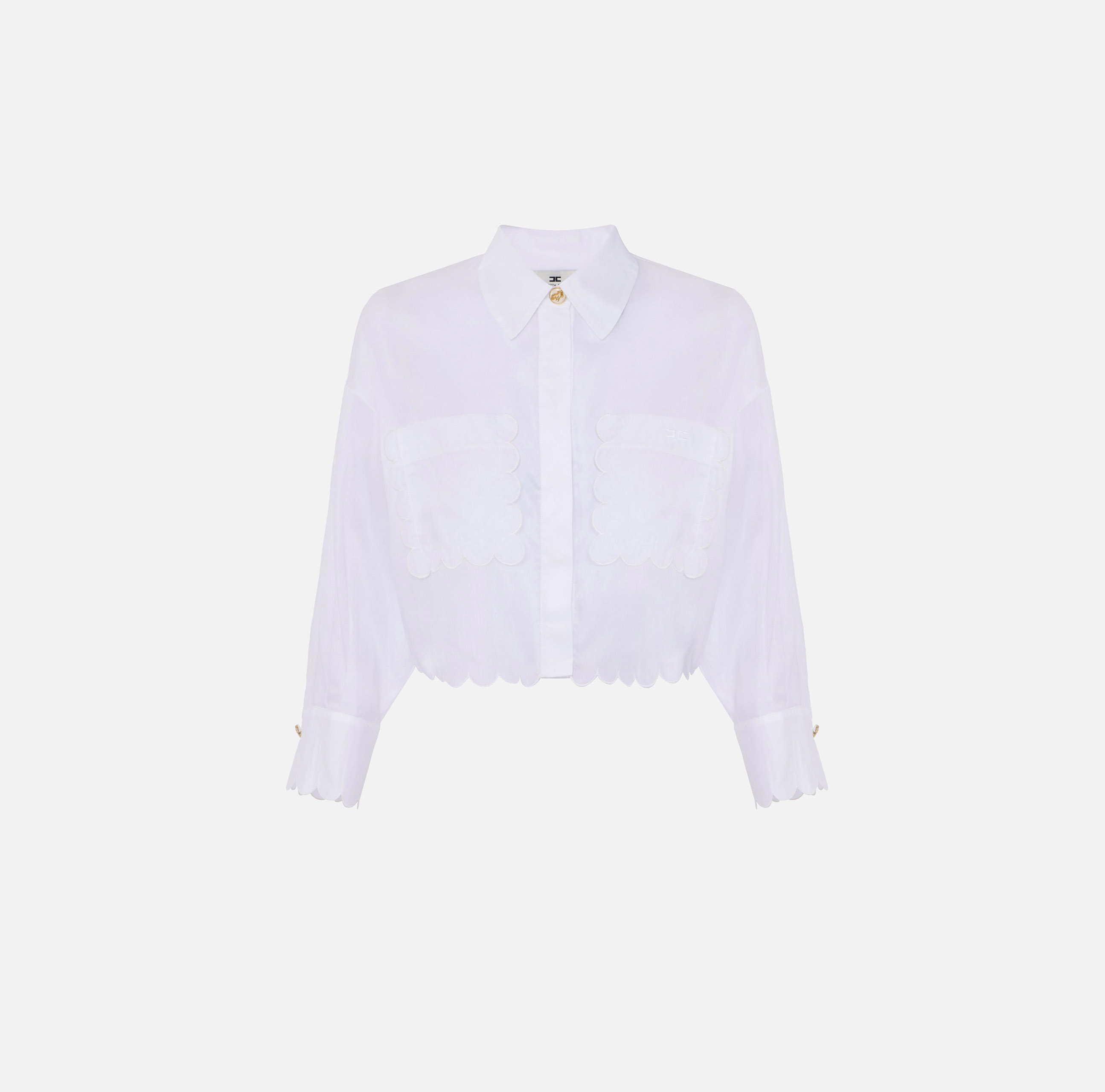 【Elisabetta Franchi】ラインストーン付きコットンTシャツ Elisabetta Franchi Bambina Bambina Camicia Stile T-shirt con