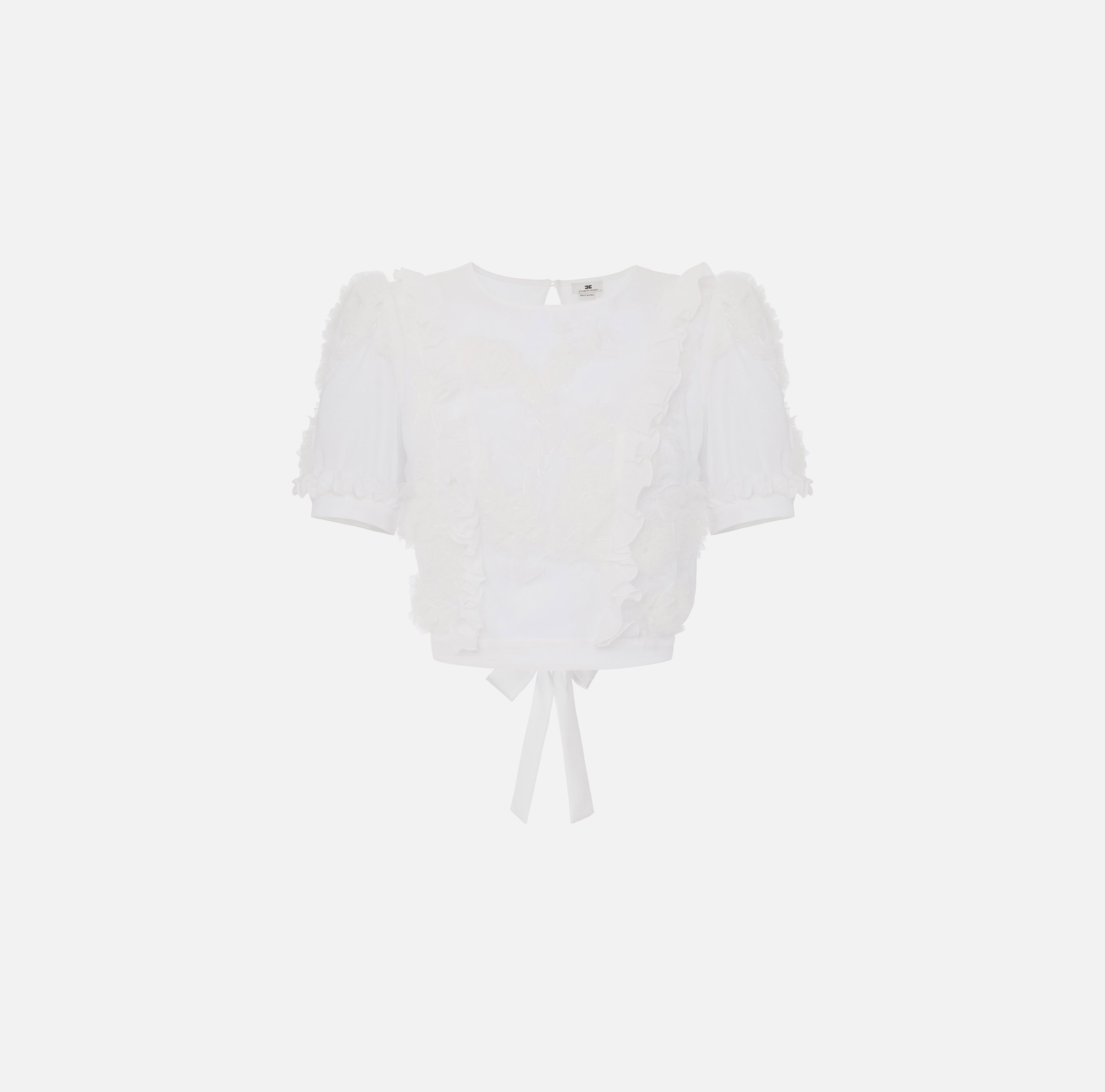 【ELISABETTA FRANCHI】残りわずか！スパンコール付セットアップ Shirt Elisabetta Franchi | Regular Fit | color off white