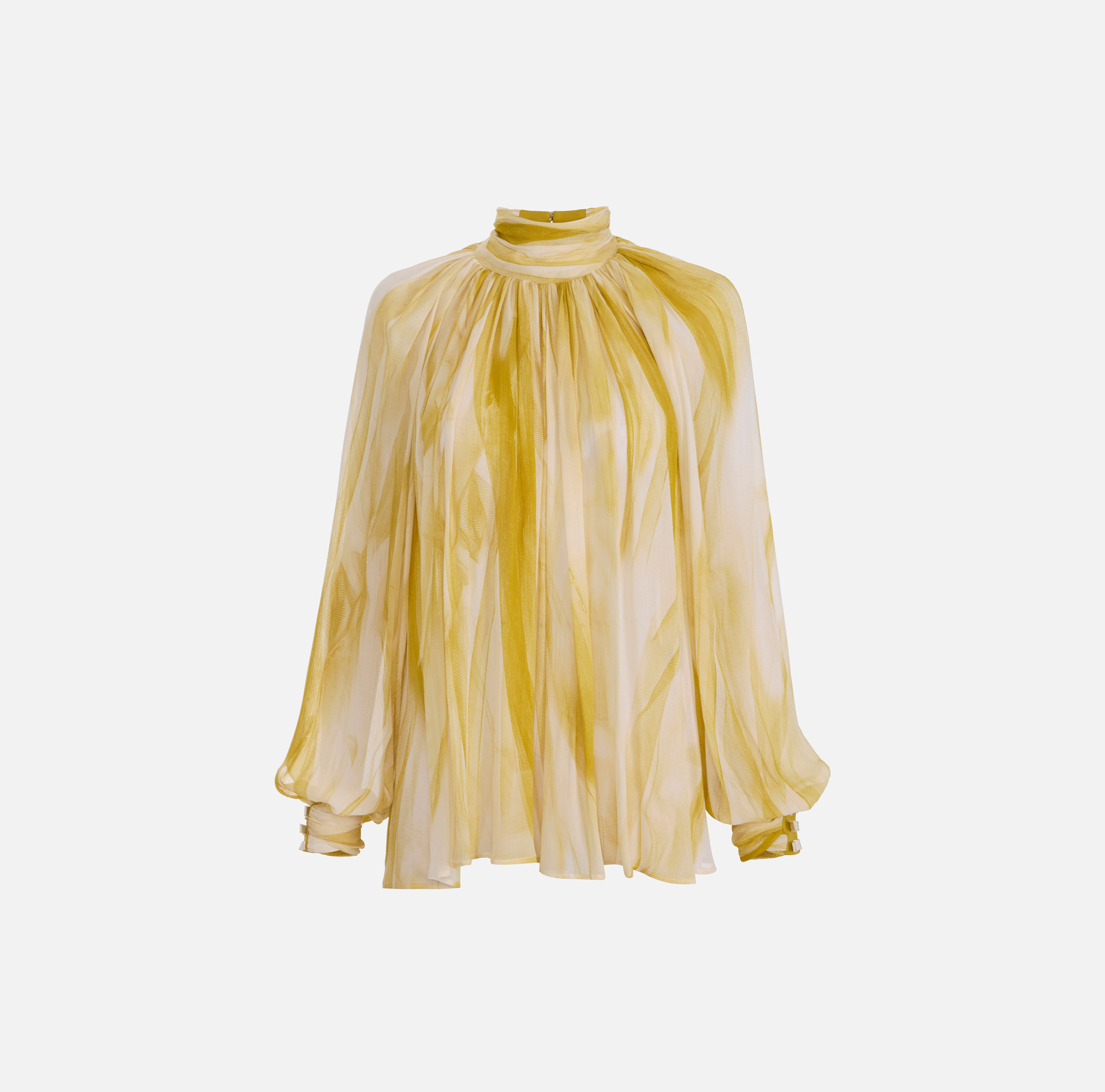 elisabetta franchi Blouse en crépon avec imprimé tulle et nœuds