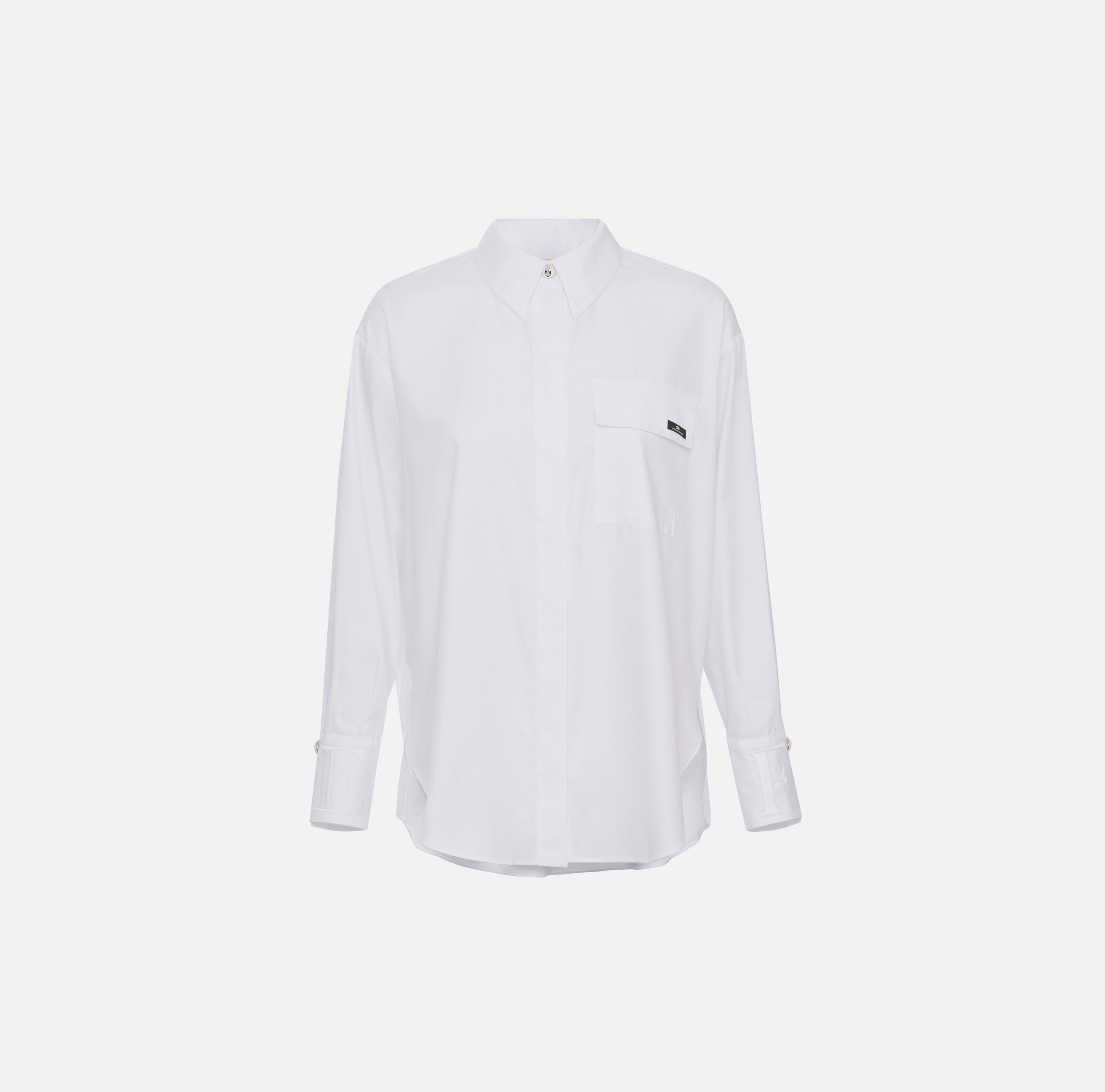 Poplin shirt with embroidered breast pocket | Elisabetta Franchi