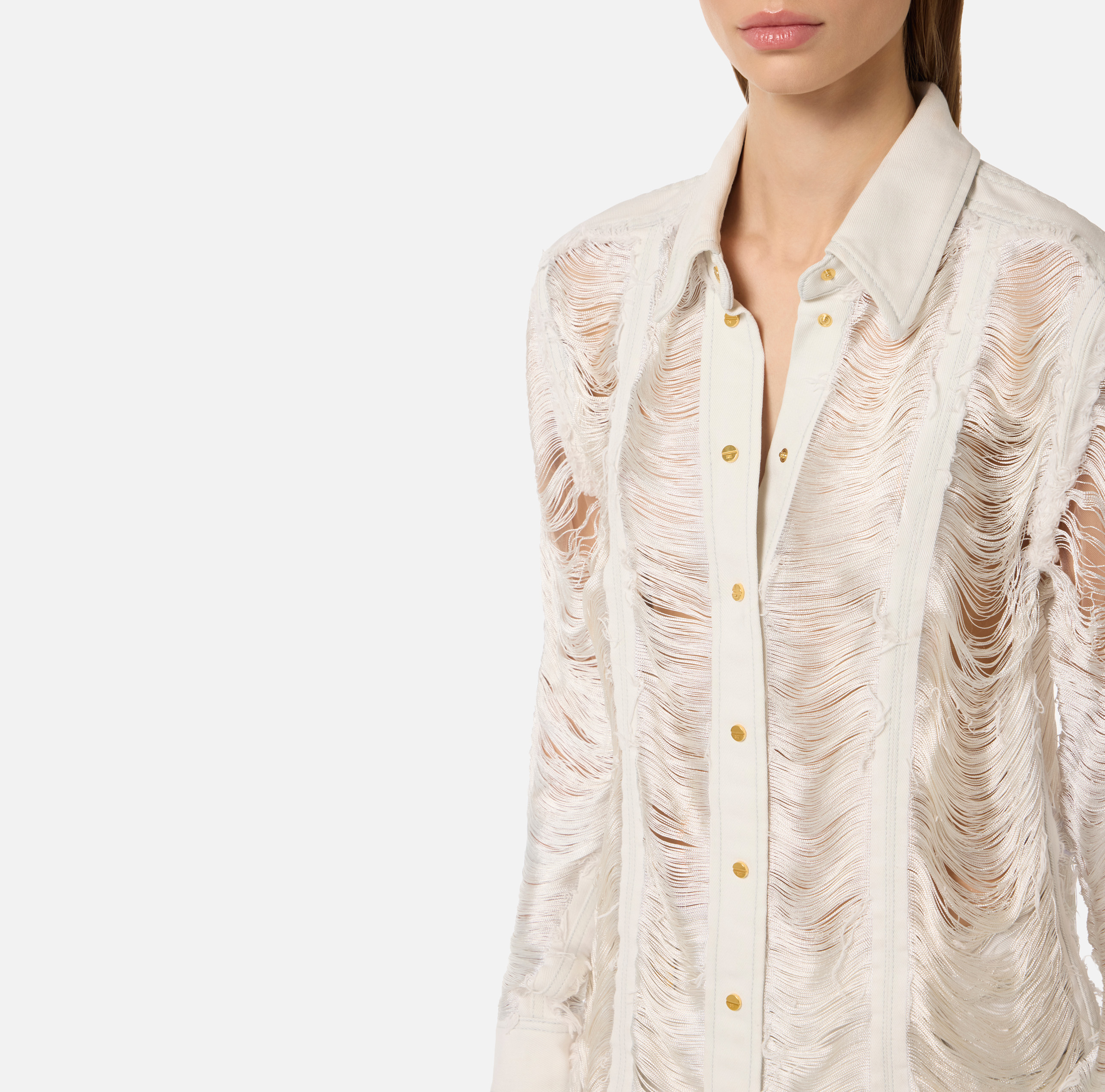 Elisabetta Franchi モノグラム ロングスリーブ ブラウス Elisabetta Franchi Shirts and Blouses | Buy in online shop