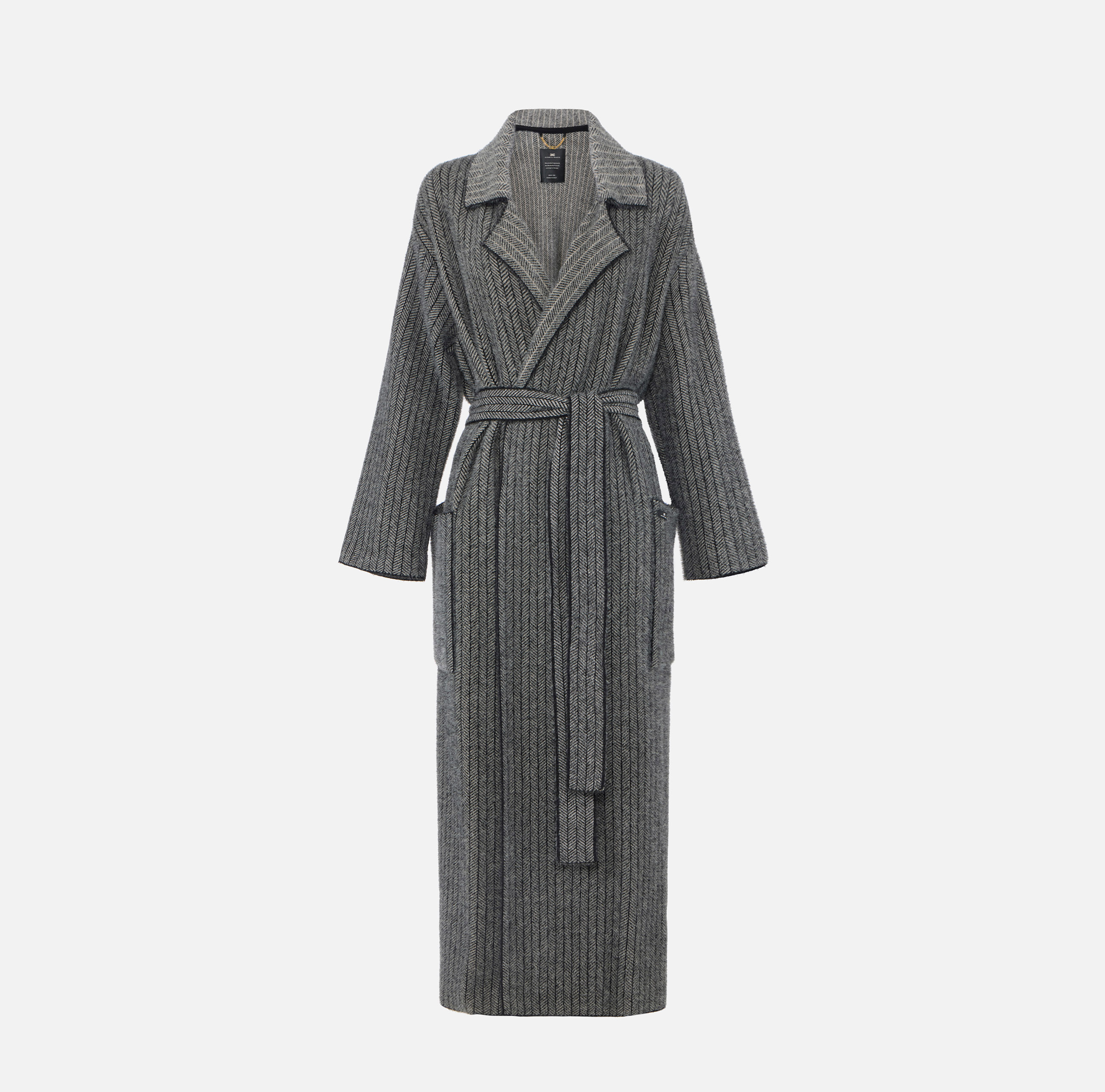 Wool blend coat with belt | Elisabetta Franchi