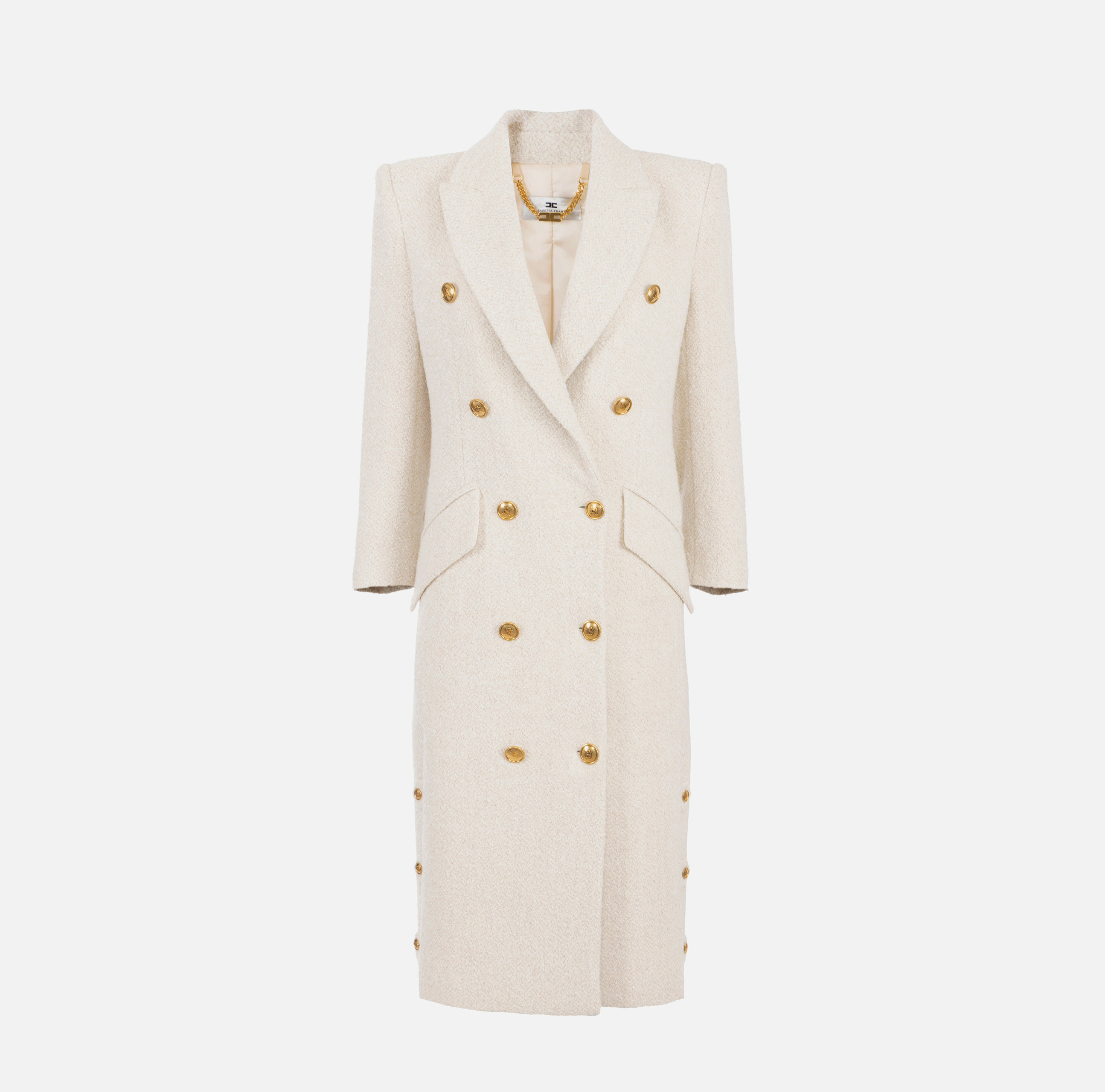Coat in bouclé wool cloth | Elisabetta Franchi