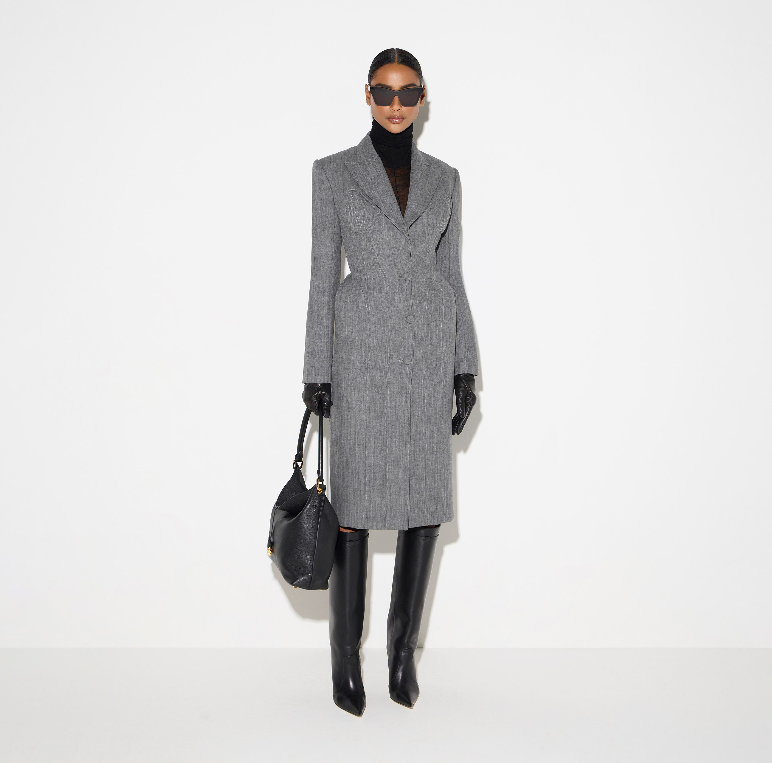 Wool bustier-style coat | Elisabetta Franchi