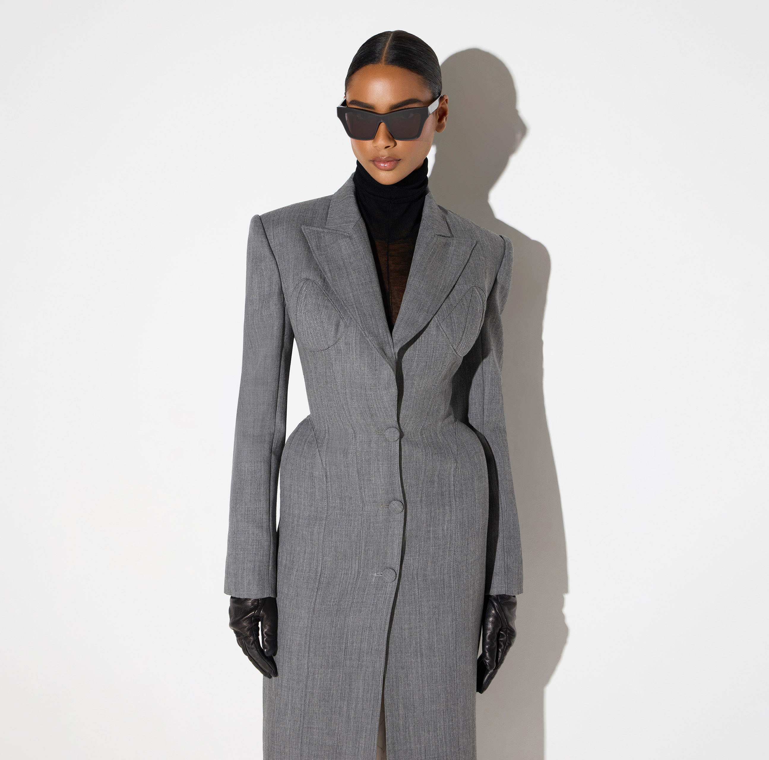Wool bustier-style coat | Elisabetta Franchi