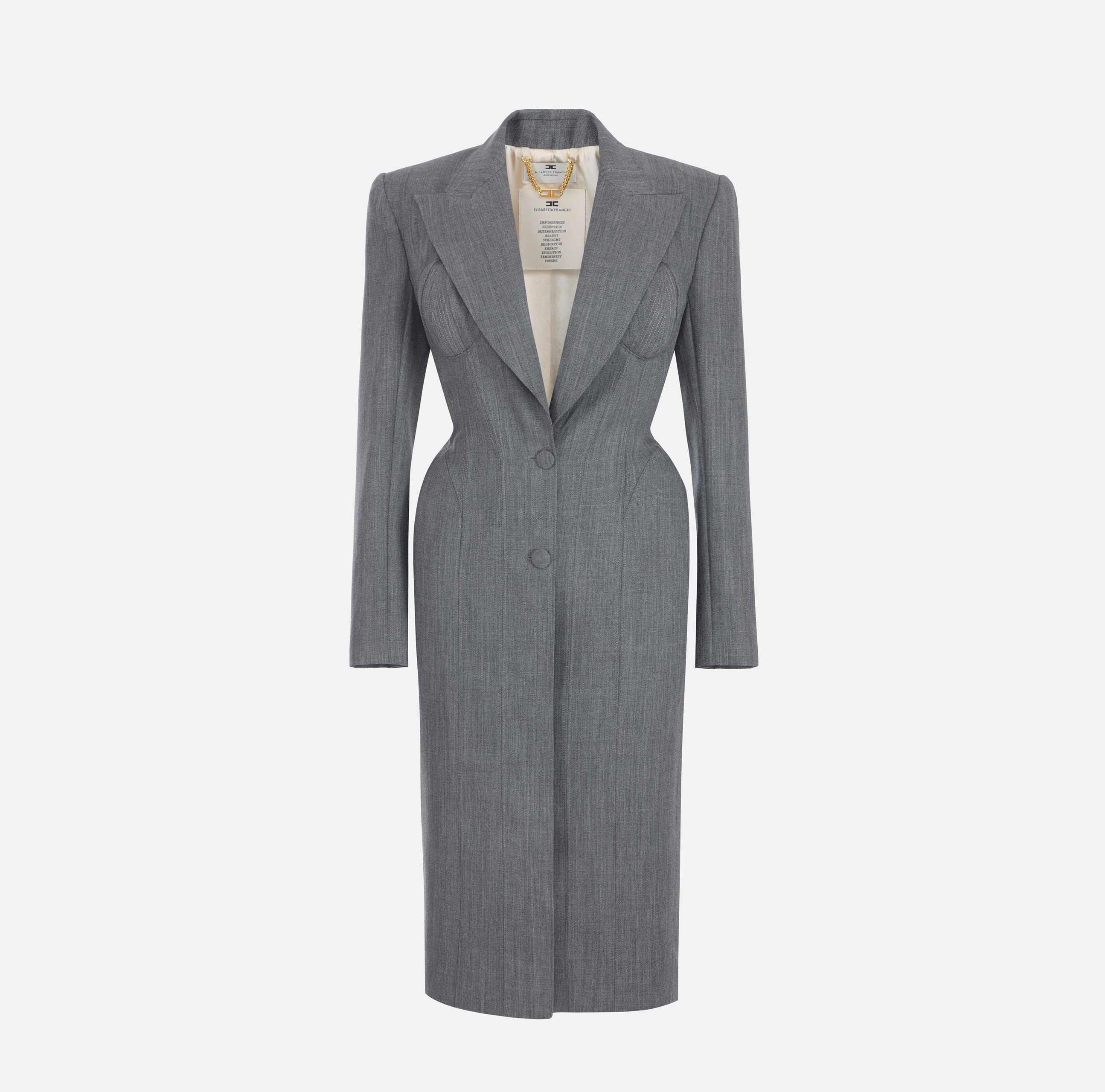 Wool bustier-style coat | Elisabetta Franchi