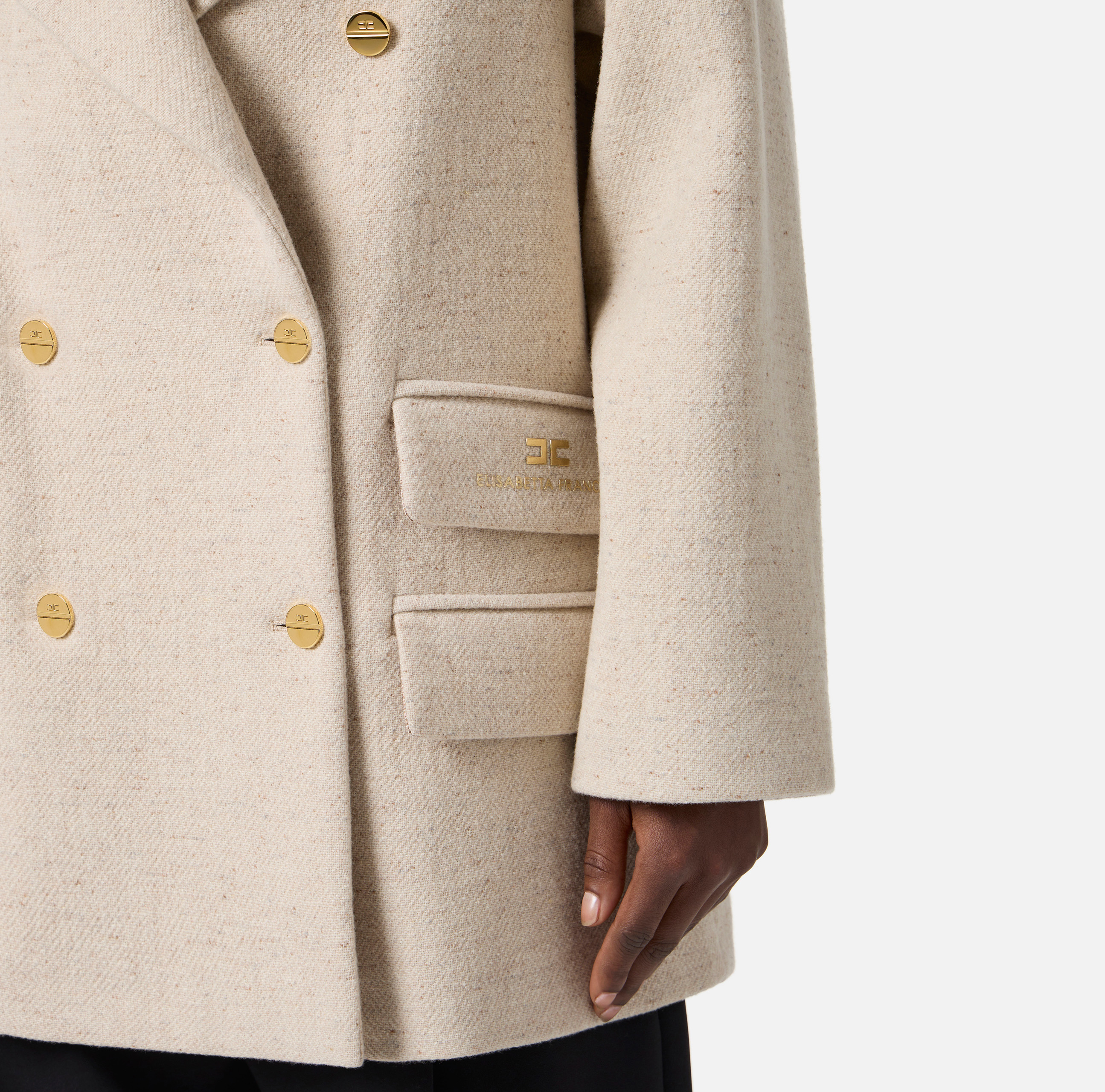 Peacoat in wool cloth | Elisabetta Franchi