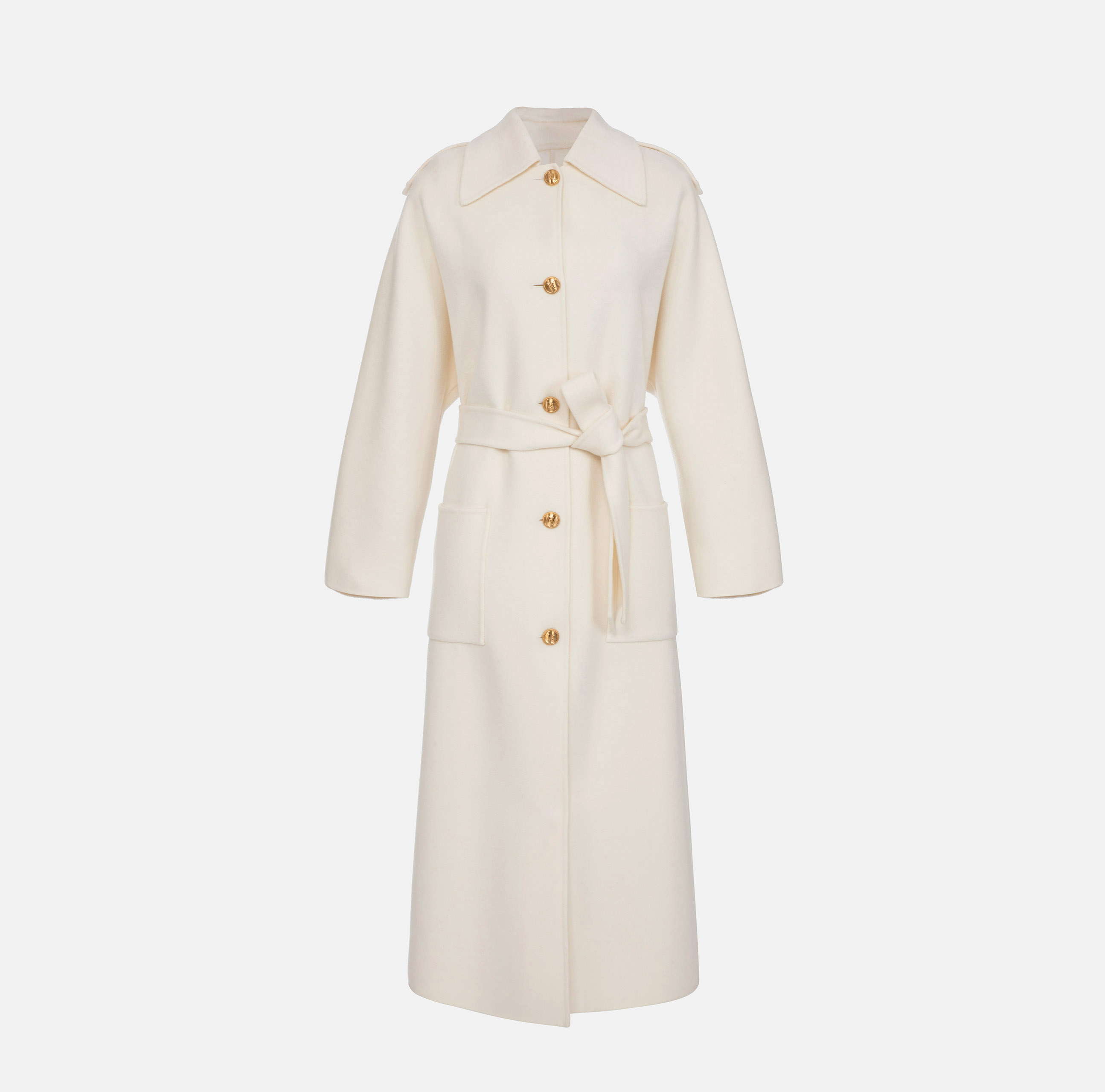 Pure wool coat with shirt collar | Elisabetta Franchi