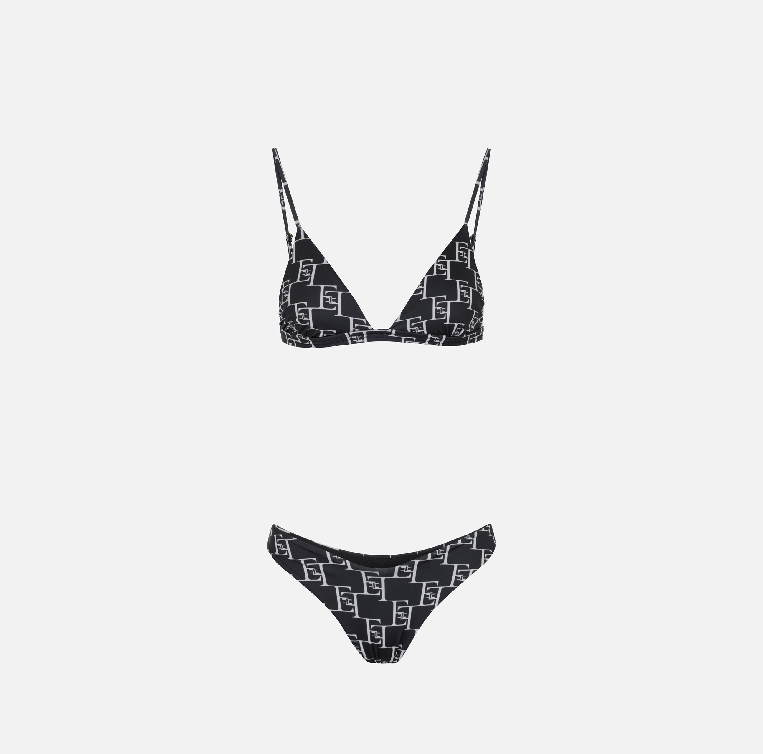 Two-piece Lycra swimsuit with logo print | Elisabetta Franchi