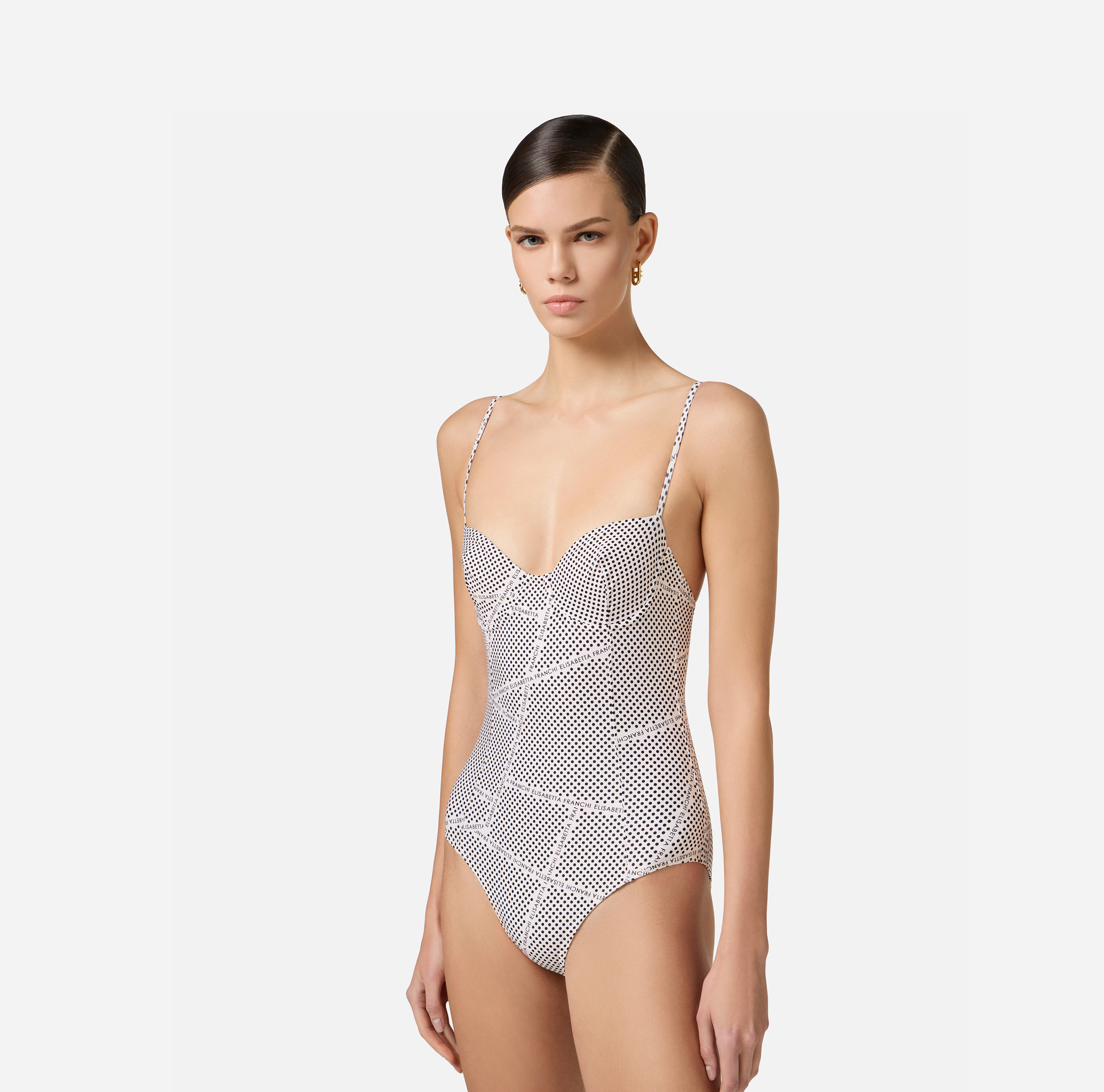ワンピース水着 ELISABETTA FRANCHI Woman Swimsuit Black CS73B 110 ELISABETTA FRANCHI Woman Swimsuit Black CS73B 110