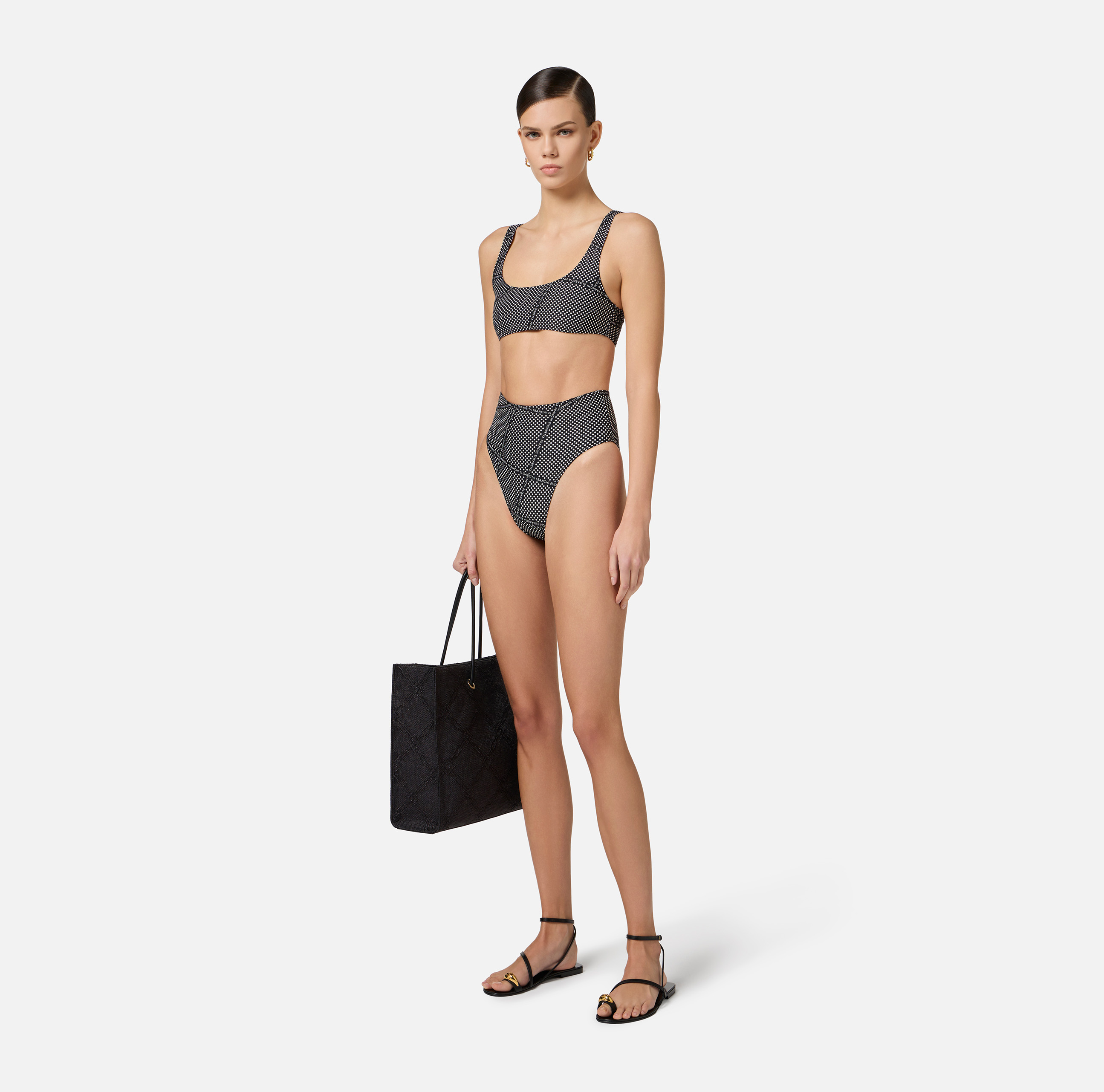 【ELISABETTA FRANCHI】ワンピース水着 ロゴプリント 2色 Women's Swimwear from Elisabetta Franchi: discover it