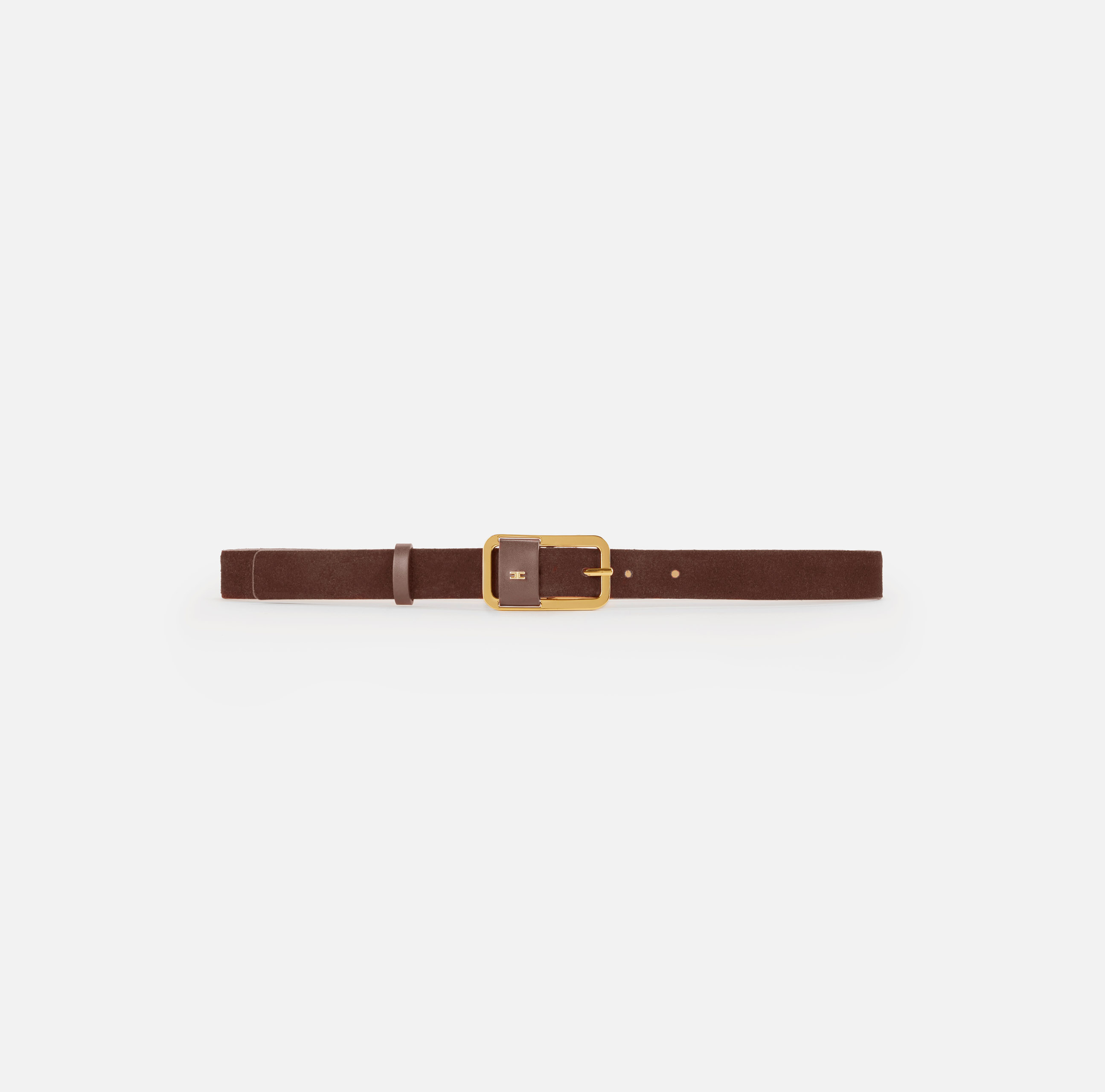 Leather belt with embossed logo | Elisabetta Franchi