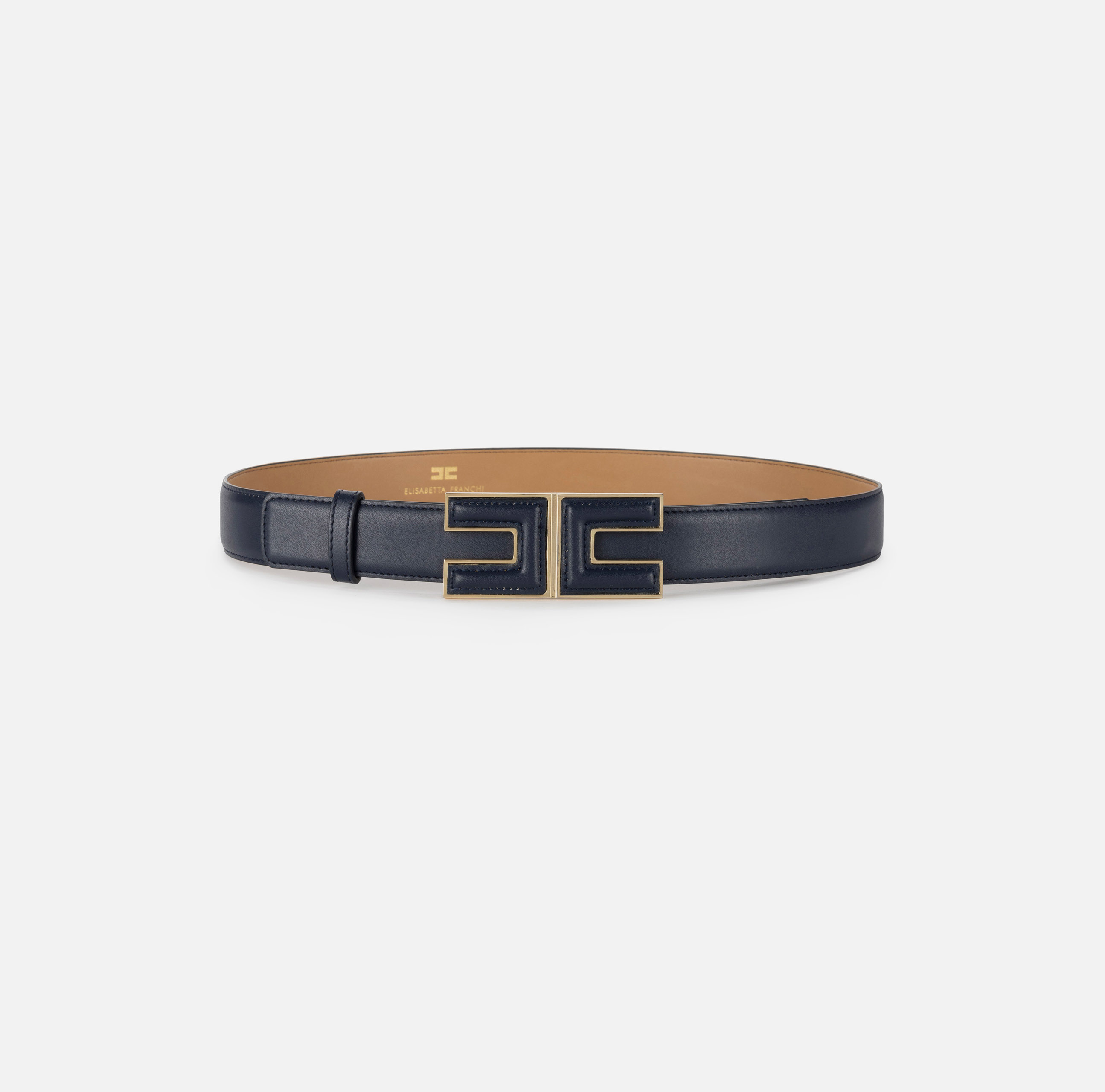 Ceinture en materiau synthetique effet cuir avec boucle logo Elisabetta Franchi