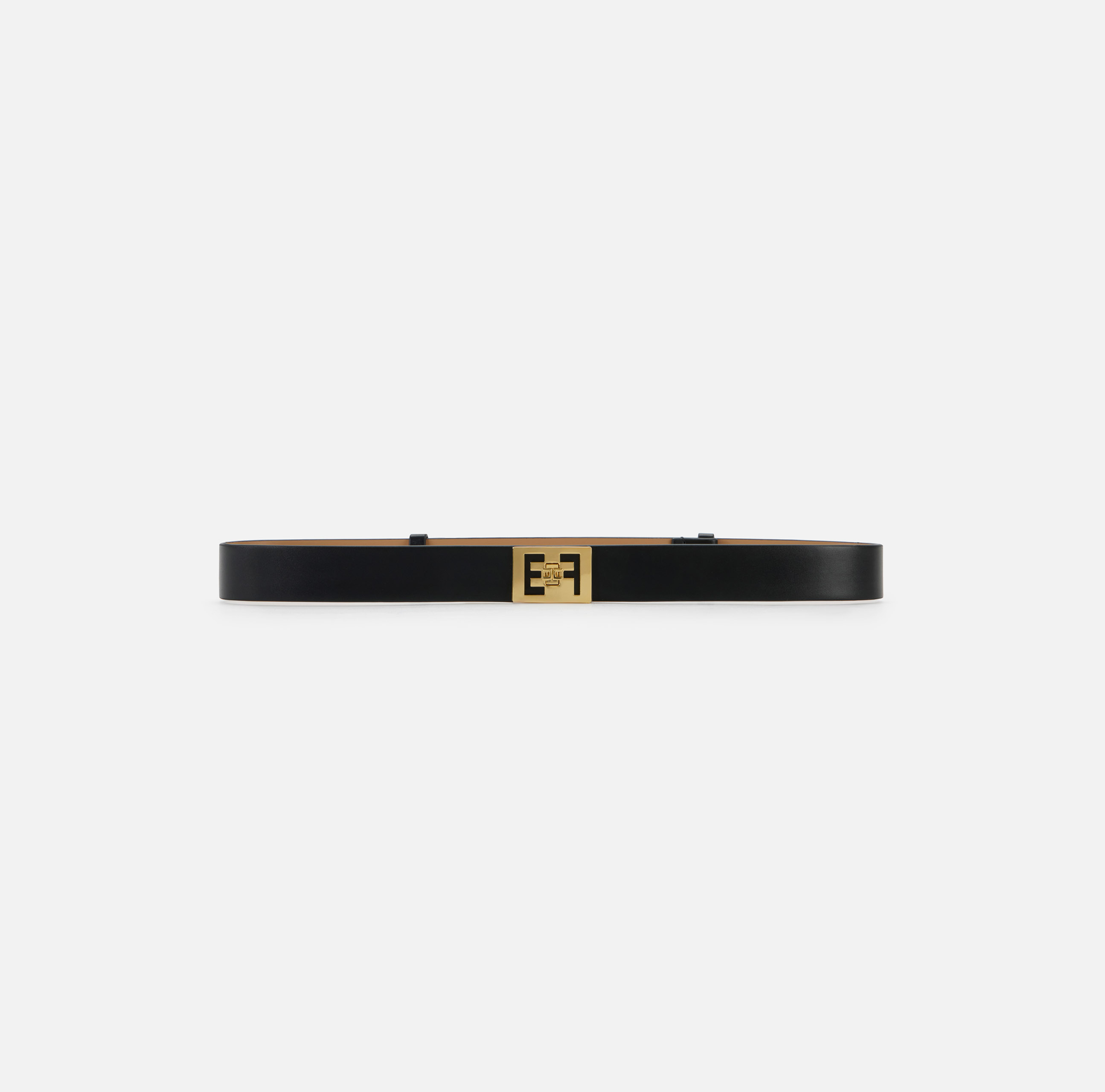 関税送料込【ELISABETTA FRANCHI】ベルト☆ブラック 無地 ロゴ Elisabetta Franchi logo-buckle Belt | Black | FARFETCH