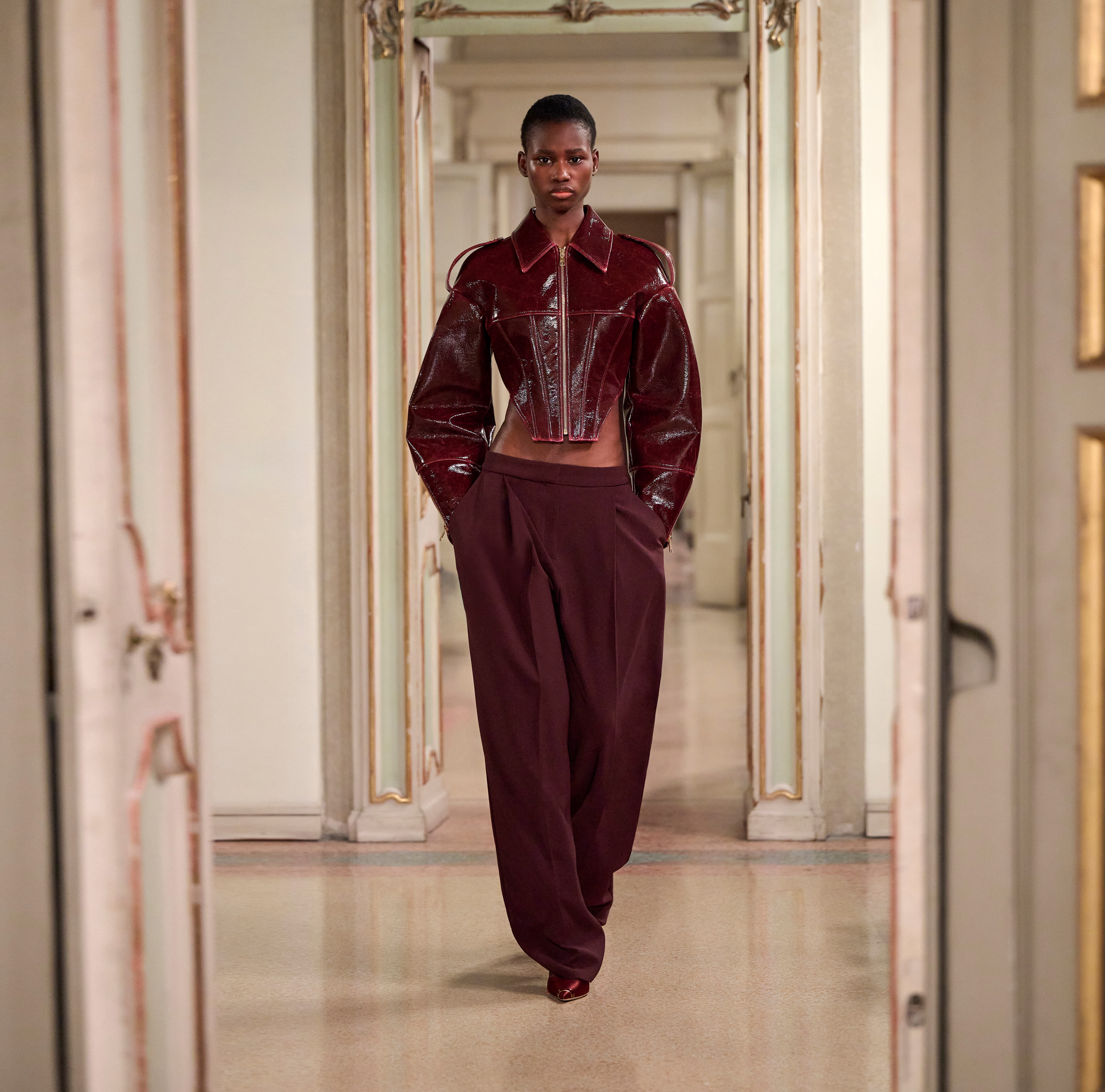 Coated cloth bustier jacket | Elisabetta Franchi