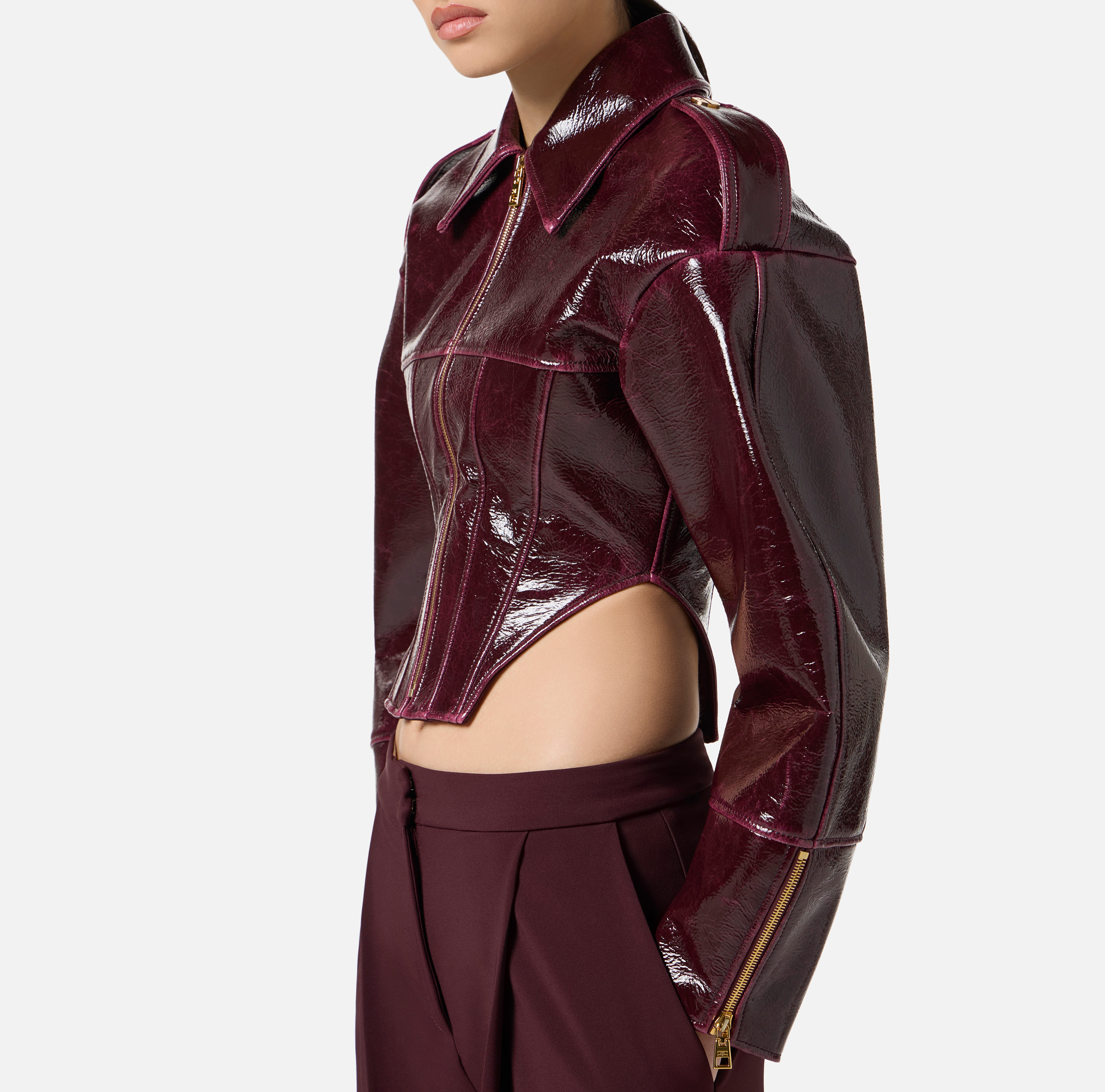 Coated cloth bustier jacket | Elisabetta Franchi