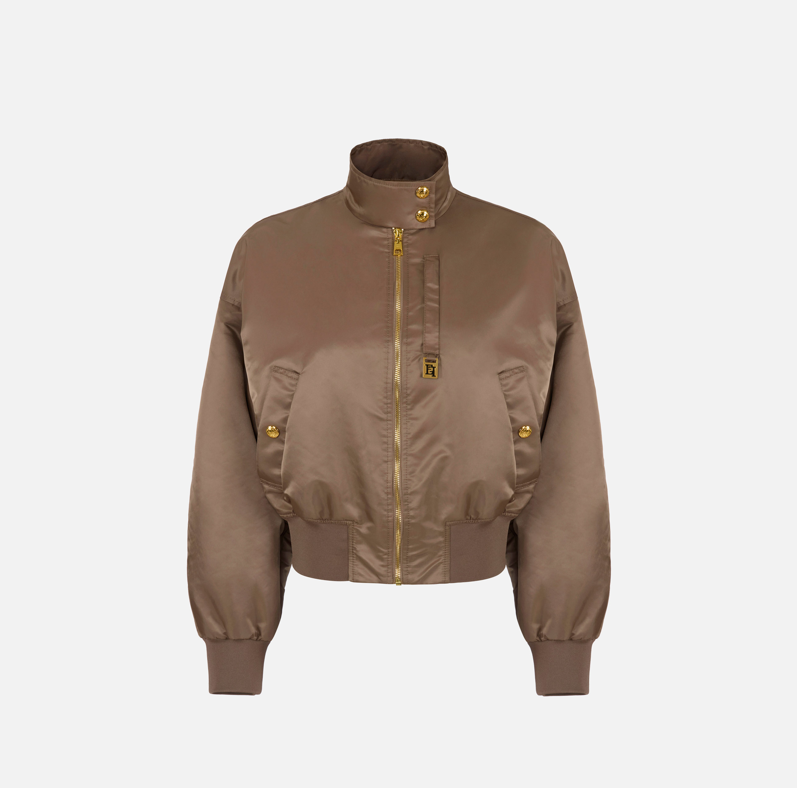 ジャケット・アウター ELISABETTA FRANCHI Bomber jacket in nylon fabric | Elisabetta Franchi
