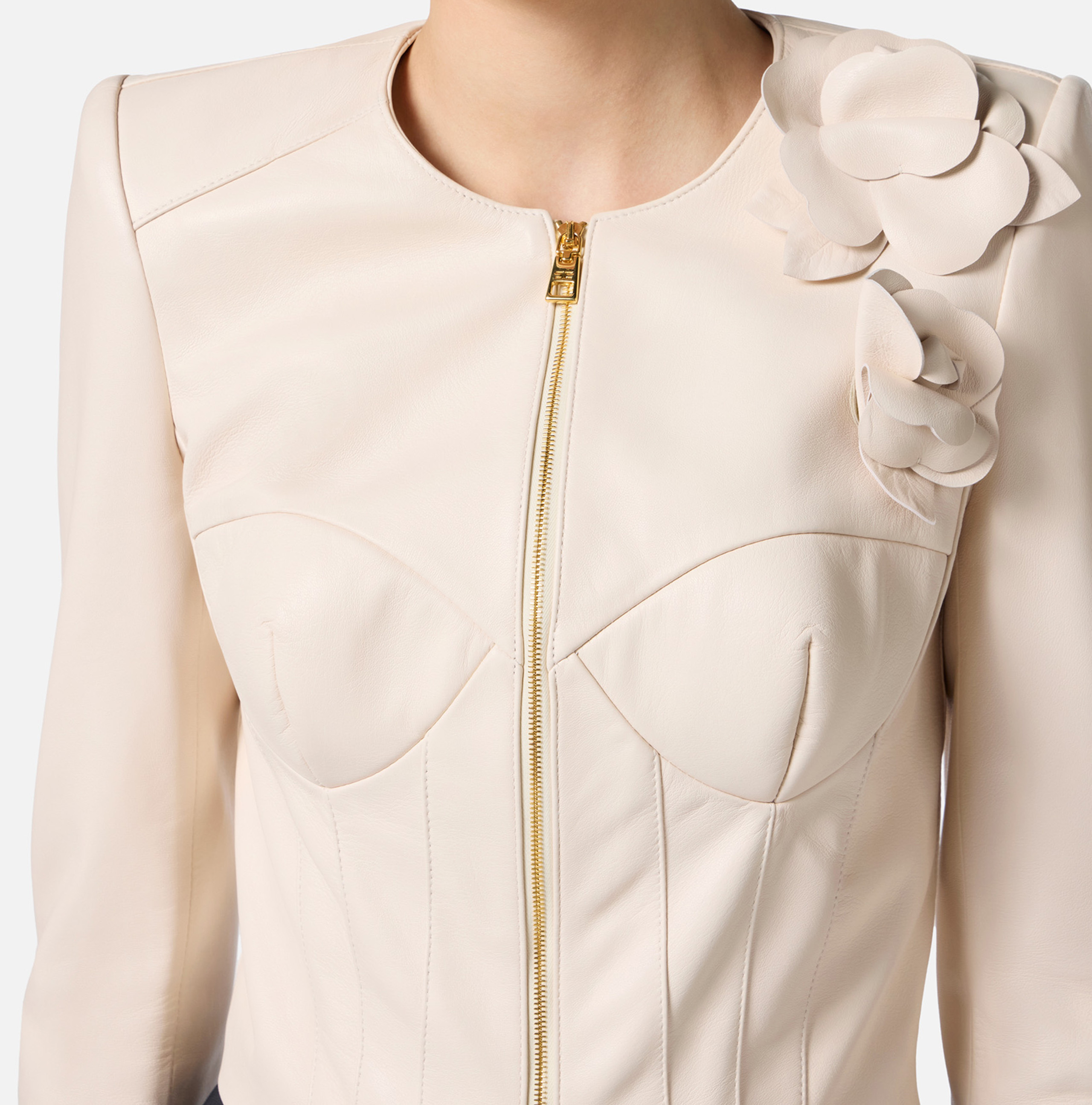 【完売必至♡】ELISABETTAFRANCHI ベルト レザージャケット 90_1020314-