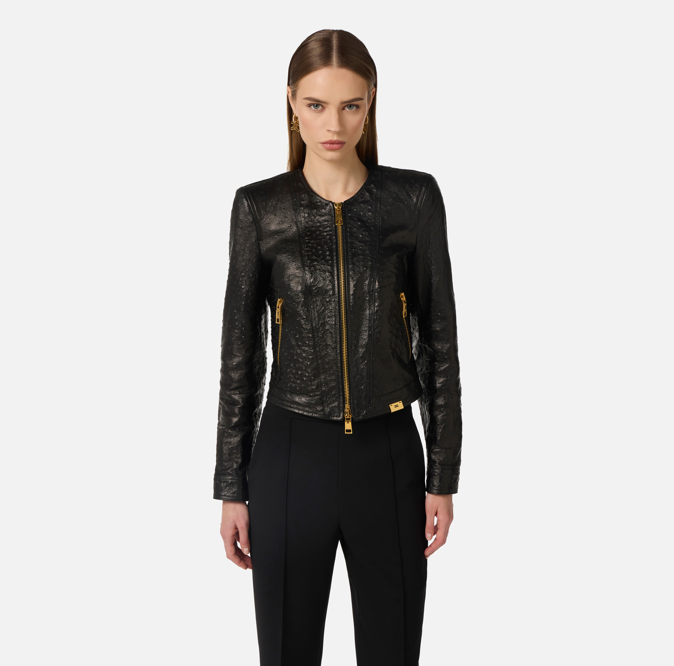 Women's Leather Jackets Elisabetta Franchi | Buy them