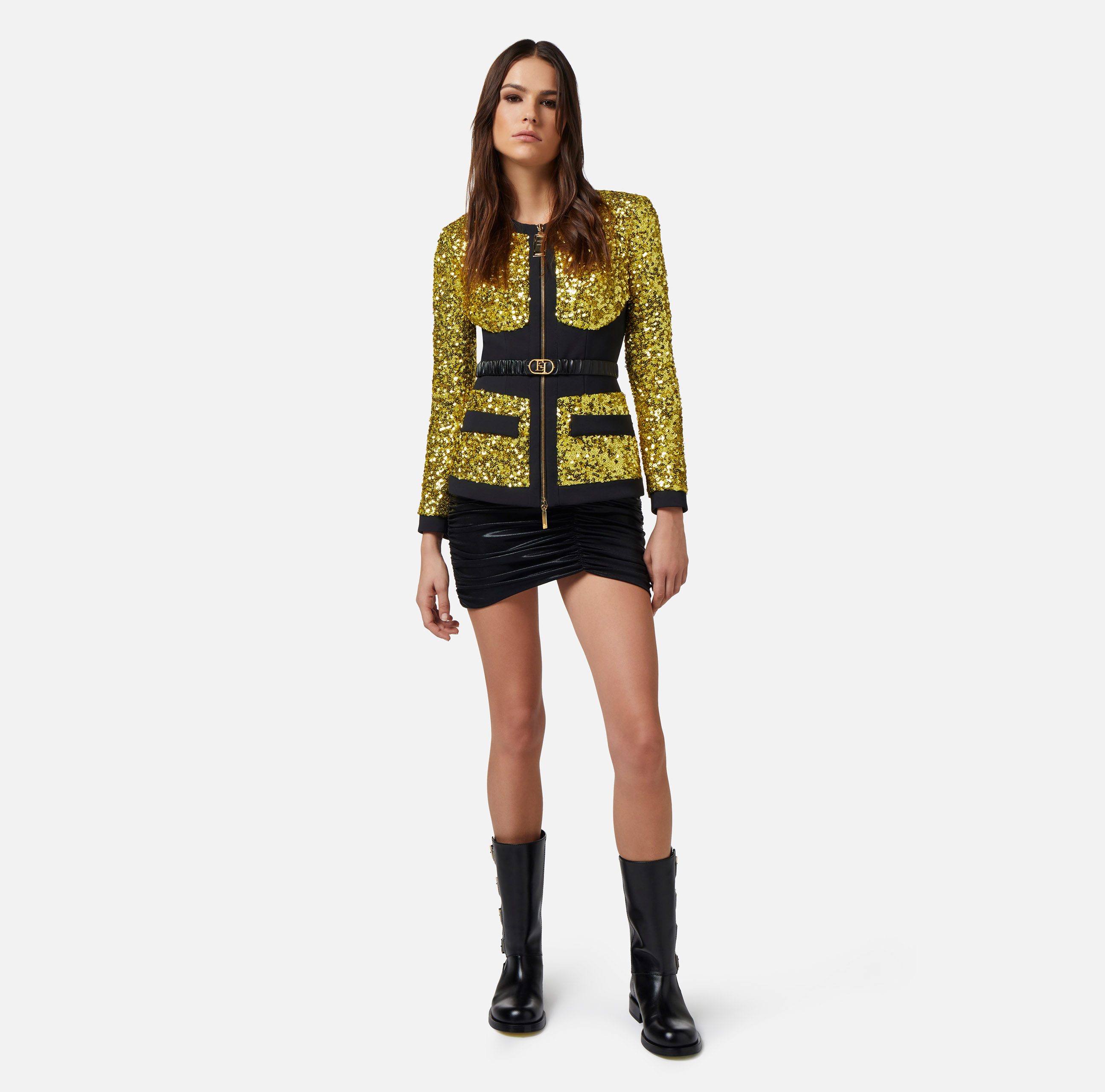 Sequin jacket with bodice | Elisabetta Franchi