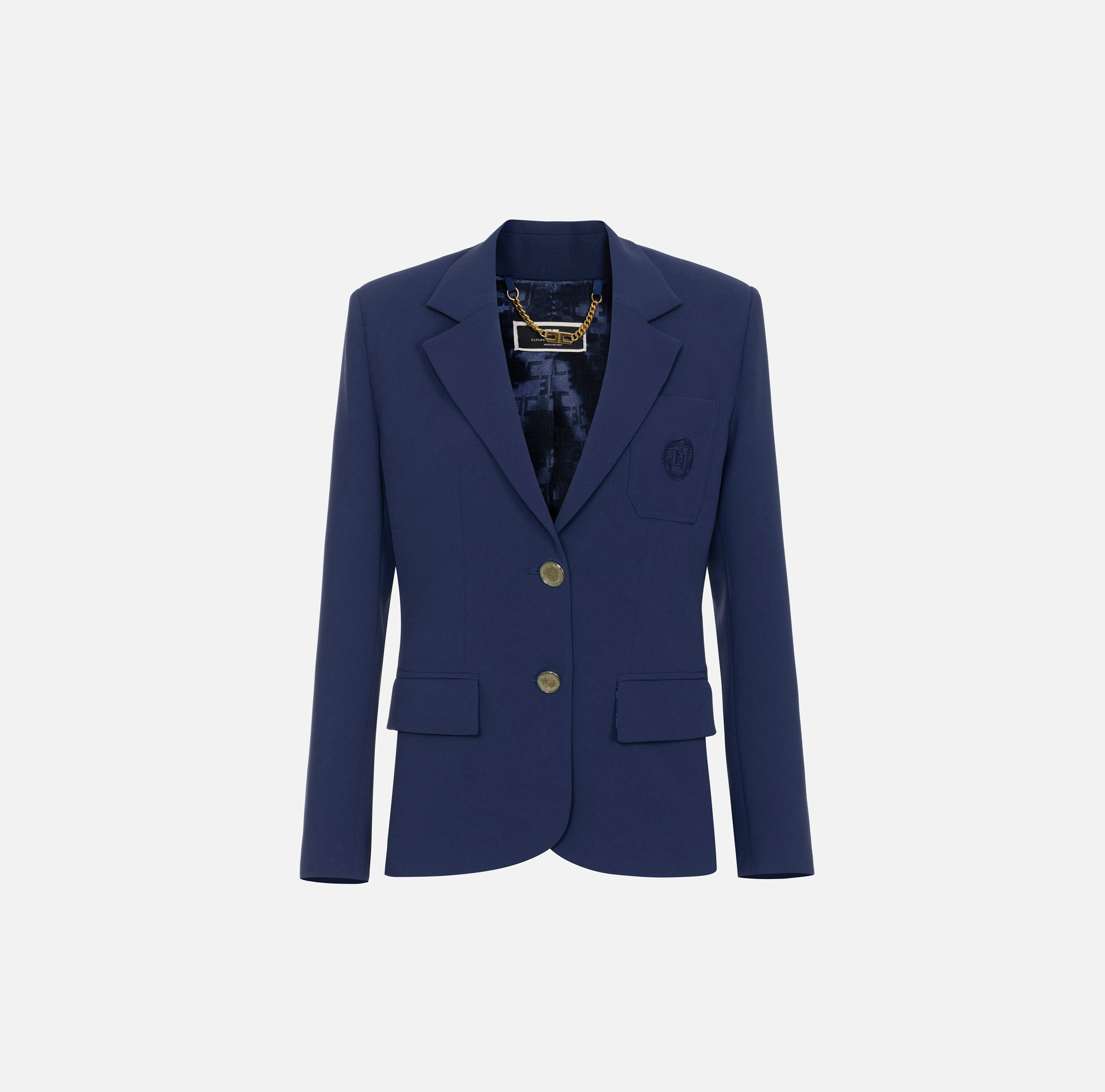 【25SS】 ELISABETTA FRANCHI ジャカード ジャケット 2色 25SS】 ELISABETTA FRANCHI ロゴジャカードトップ 2色