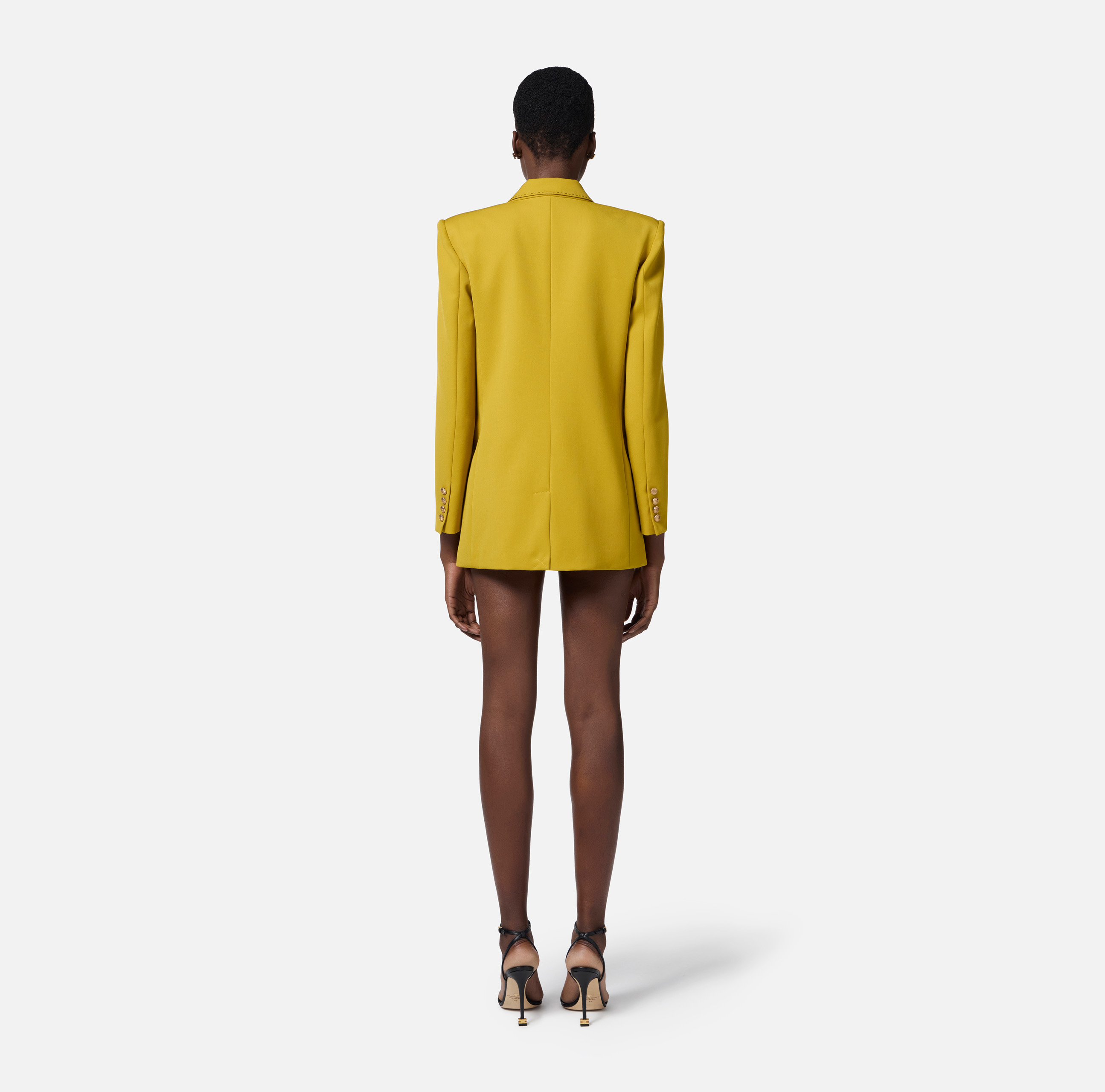 ジャケット ELISABETTA FRANCHI JACKET (GI09051E2 193) Cool wool jacket with contrasting topstitching | Elisabetta