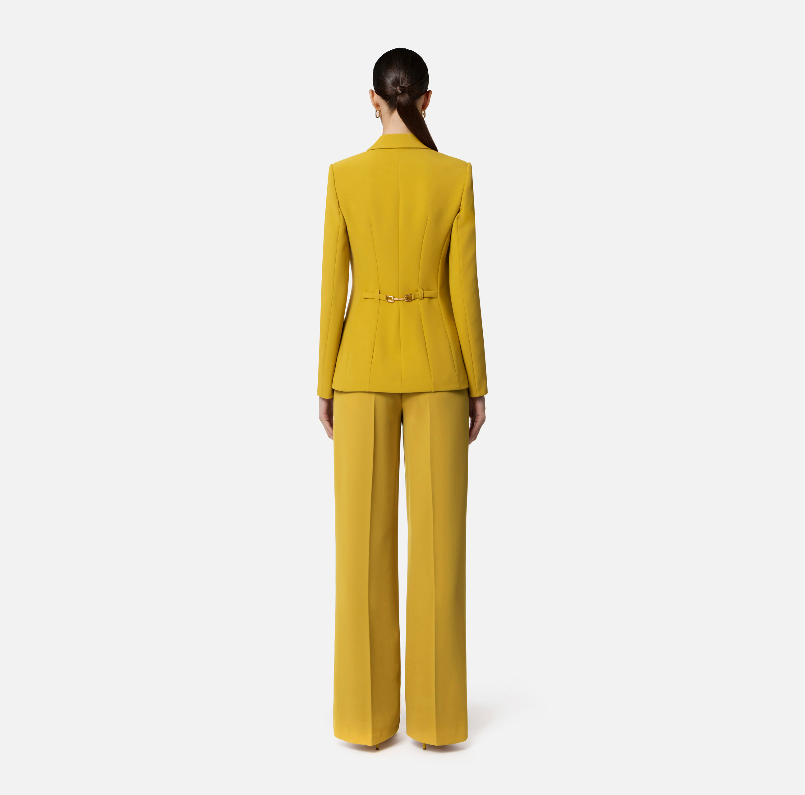 スーツ ELISABETTA FRANCHI Crepe jacket with contrasting topstitchin Crêpe jacket with contrasting topstitching | Elisabetta Franchi