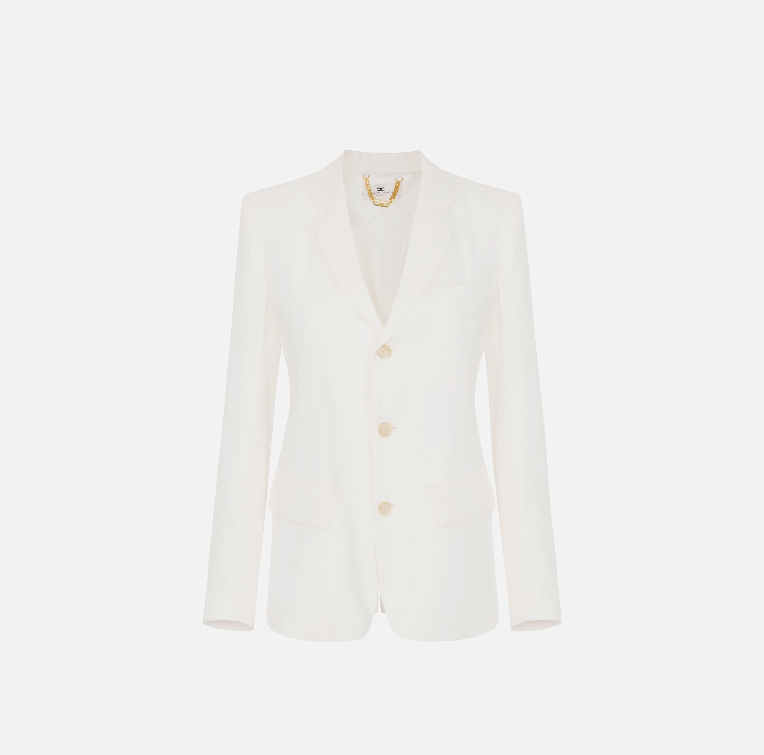 アウターその他 ELISABETTA FRANCHI Woman Blazer Ivory GI149 360 ELISABETTA FRANCHI: Blazer woman - Ivory | Elisabetta