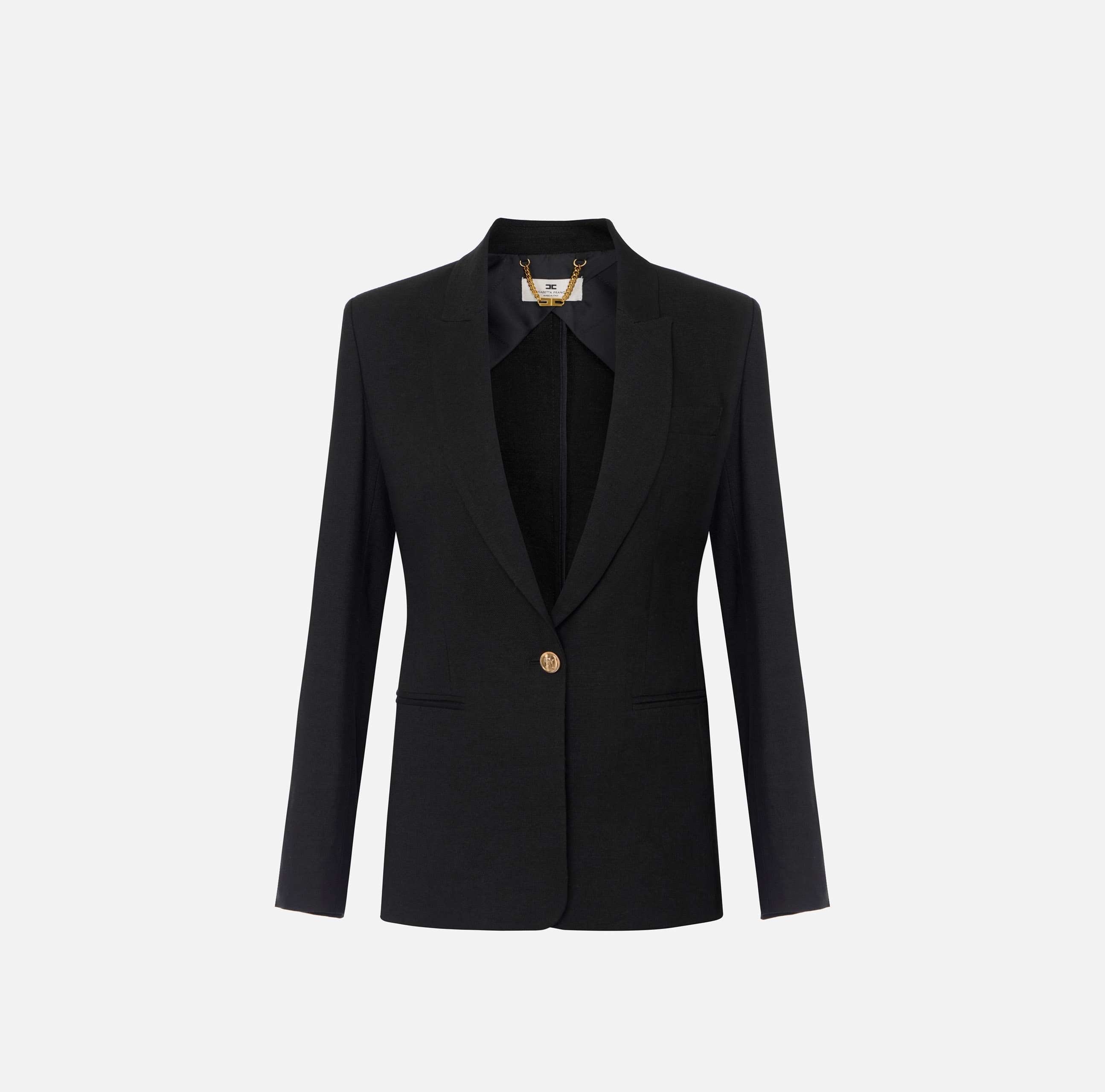 ジャケット Elisabetta Franchi LINEN GABARDINE JACKET Linen-blend gabardine jacket | Elisabetta Franchi