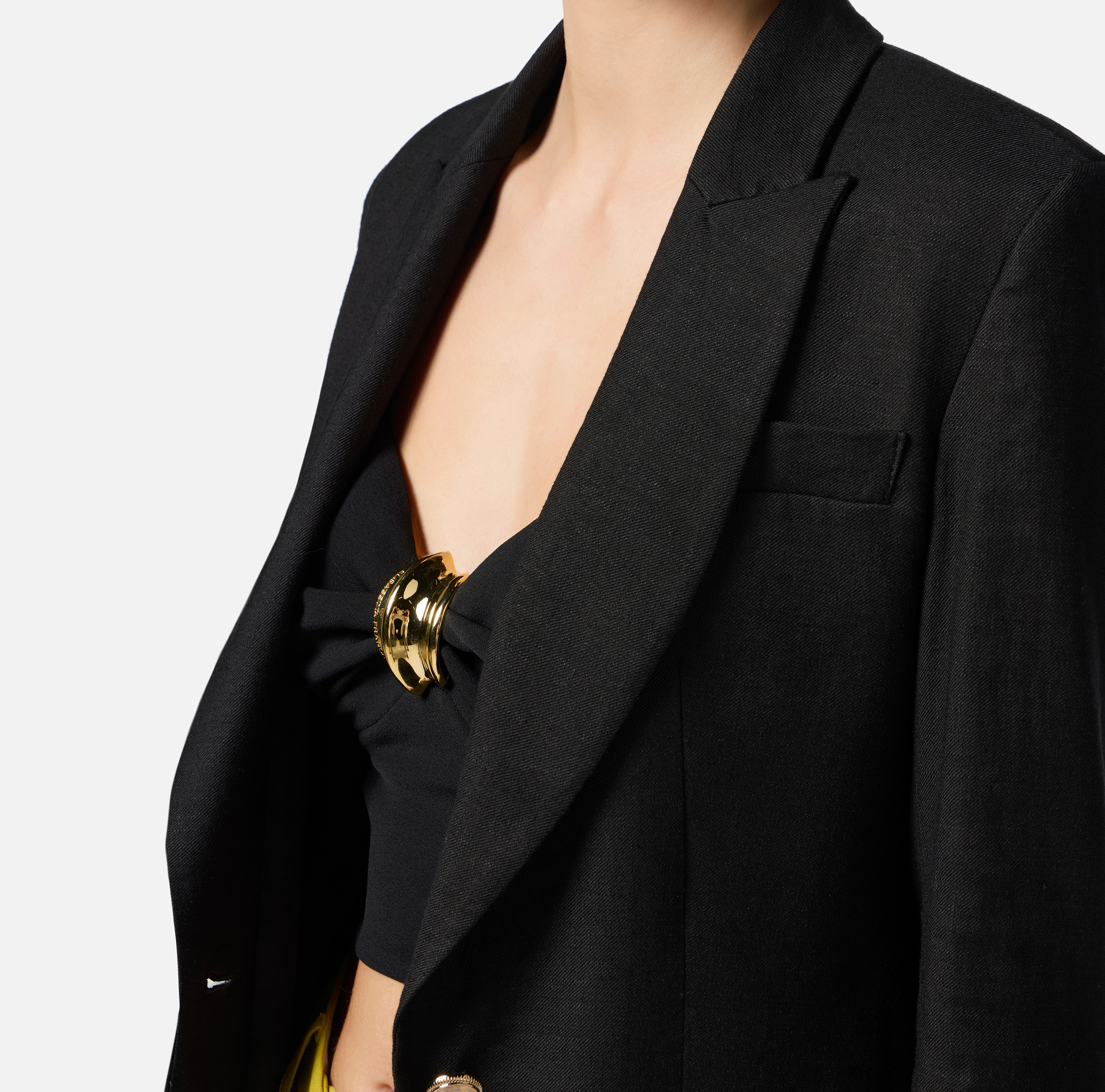 Linen-blend gabardine jacket | Elisabetta Franchi