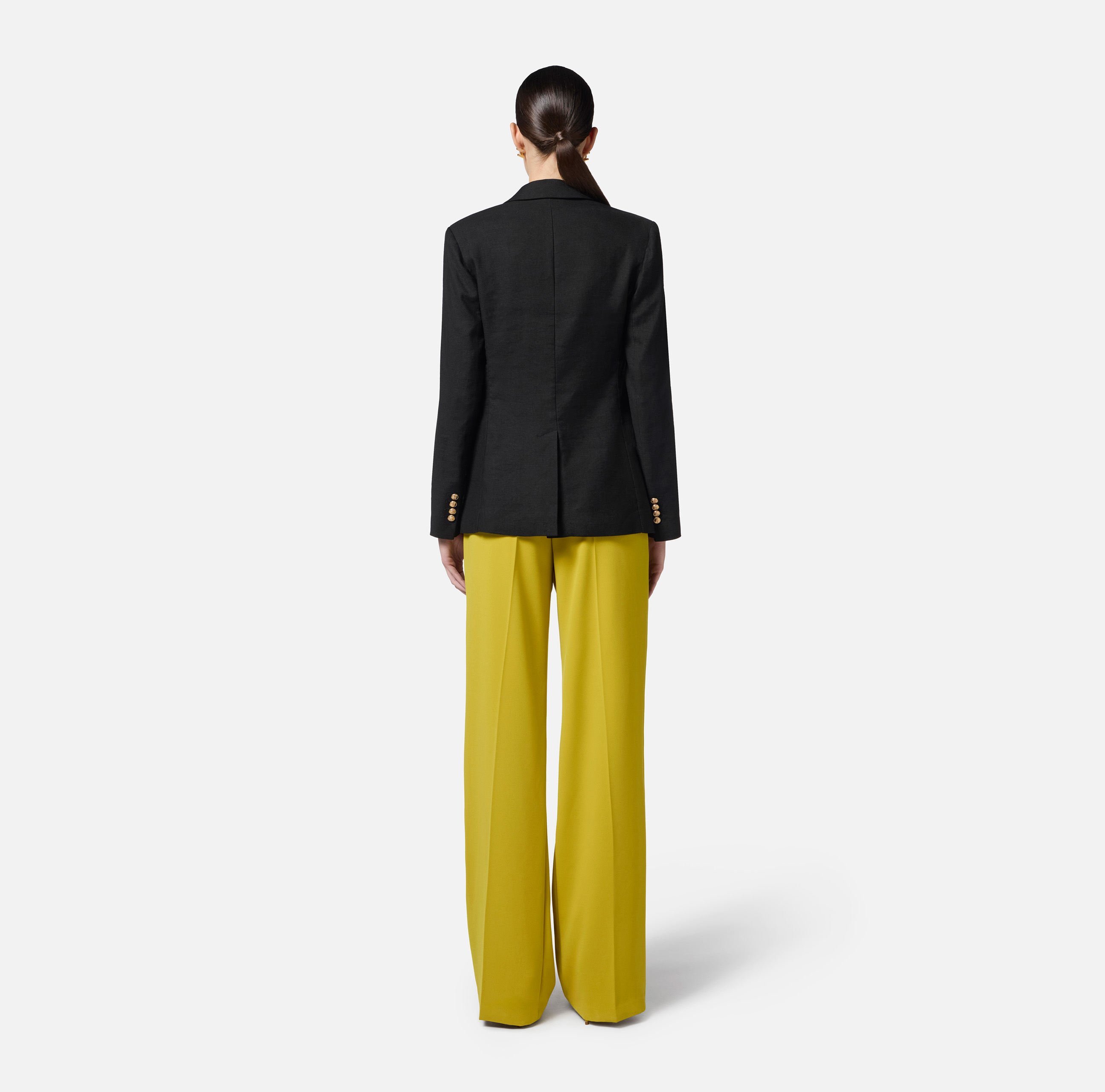 ジャケット ELISABETTA FRANCHI LINEN GABARDINE JACKET Linen-blend gabardine jacket | Elisabetta Franchi