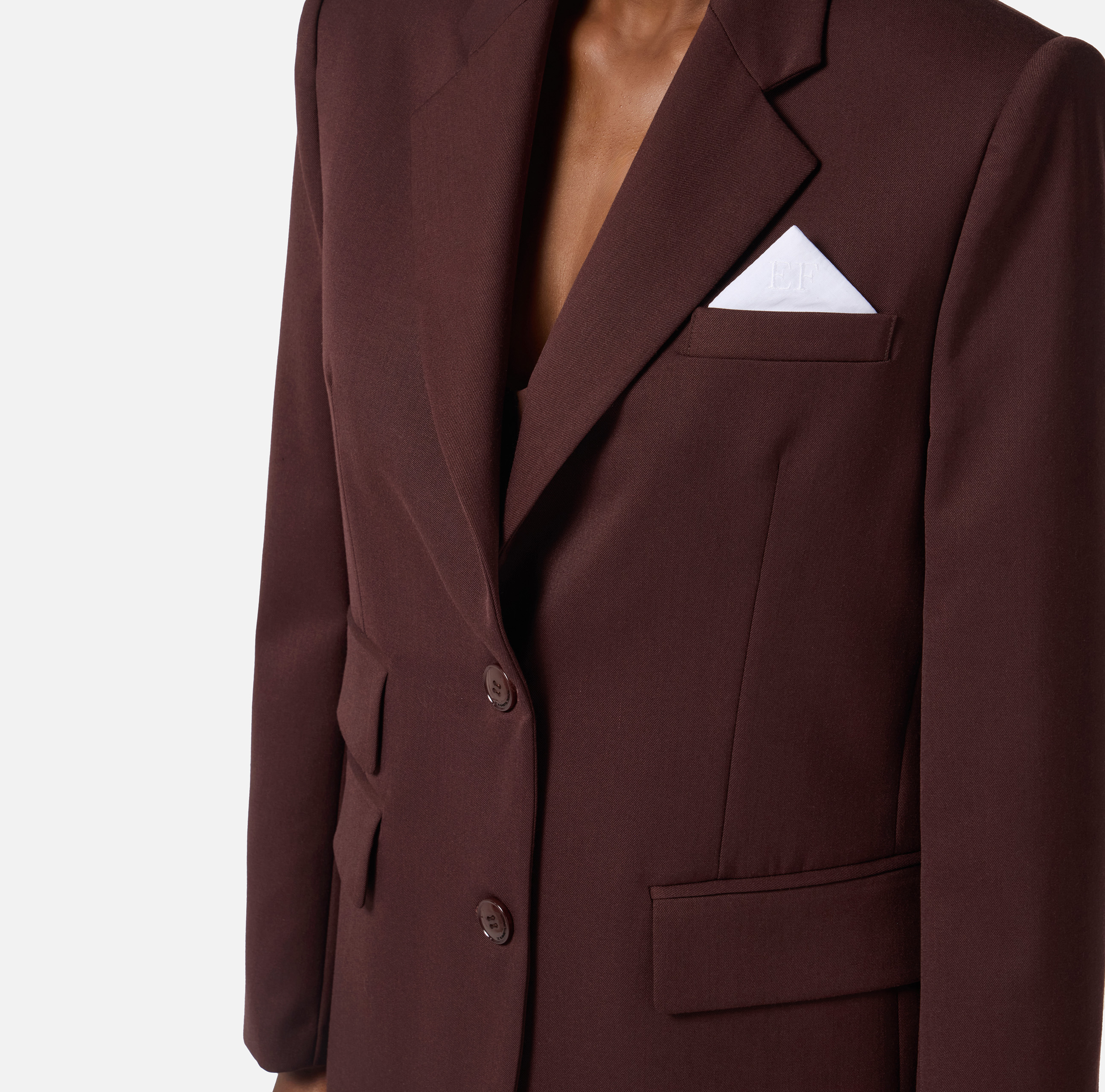 Cool wool jacket with pocket square | Elisabetta Franchi Cool wool jacket with pocket square | Elisabetta Franchi