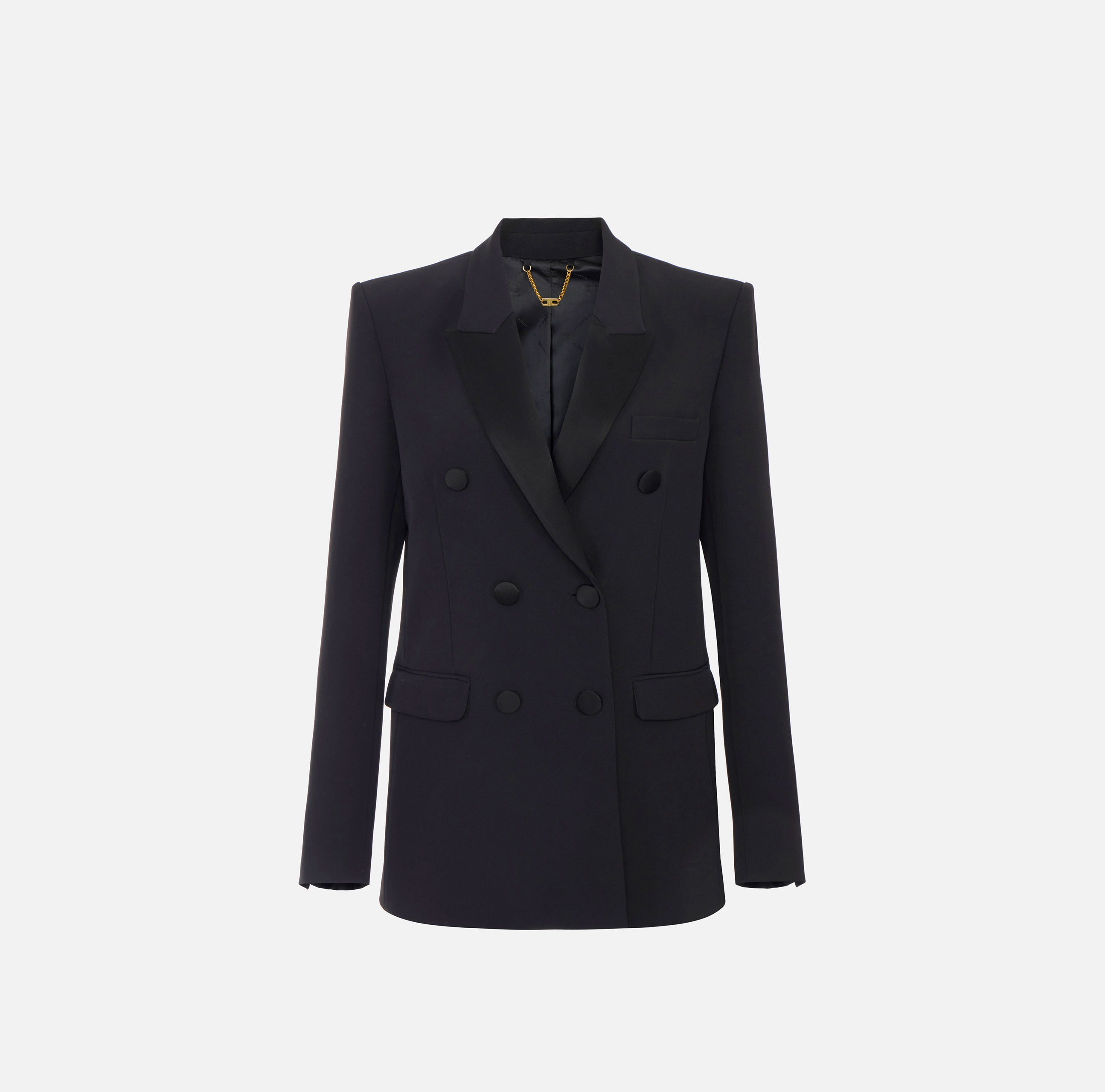 Lightweight crêpe jacket with satin details | Elisabetta Franchi