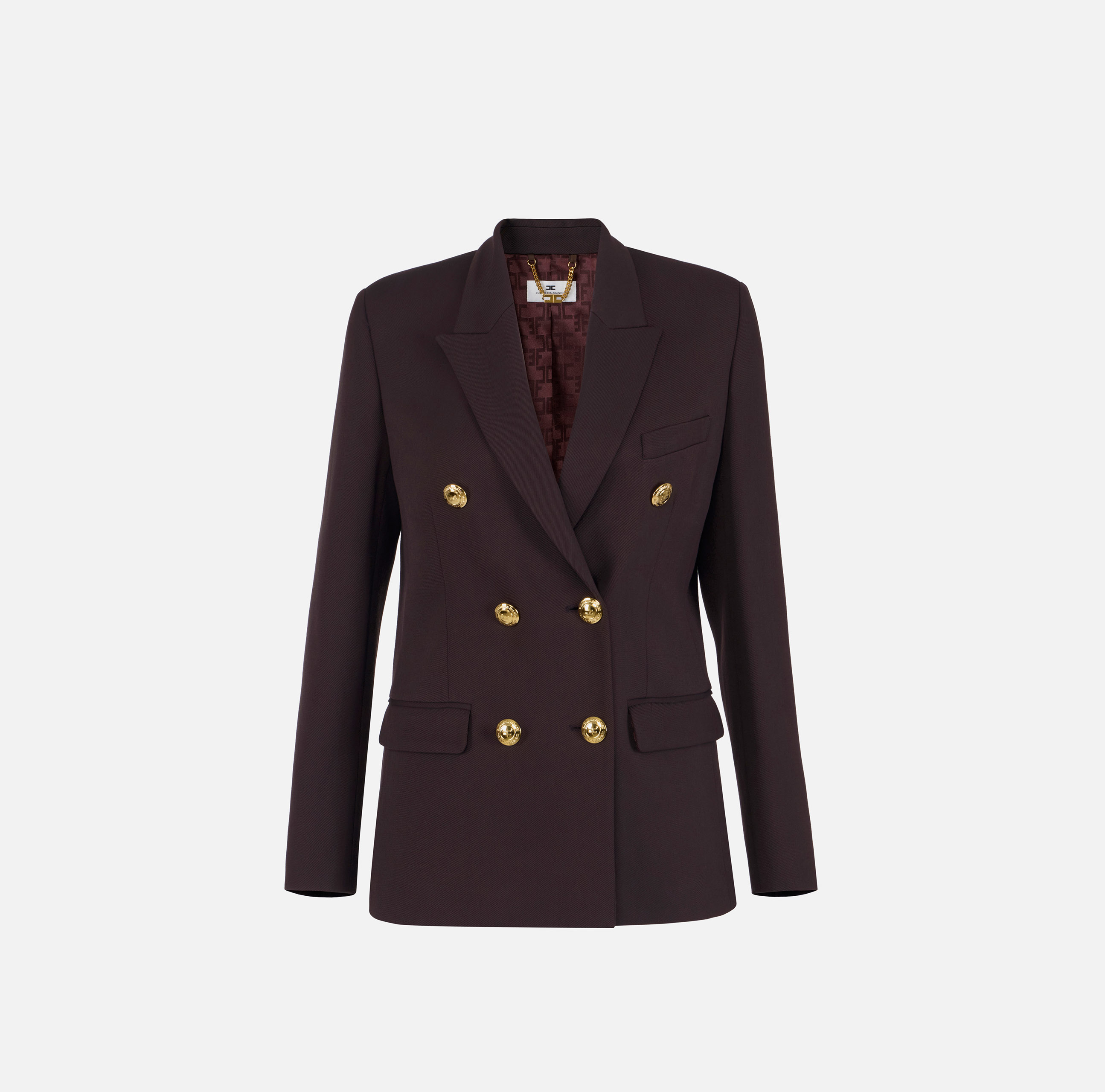 Gabardine double-breasted jacket | Elisabetta Franchi